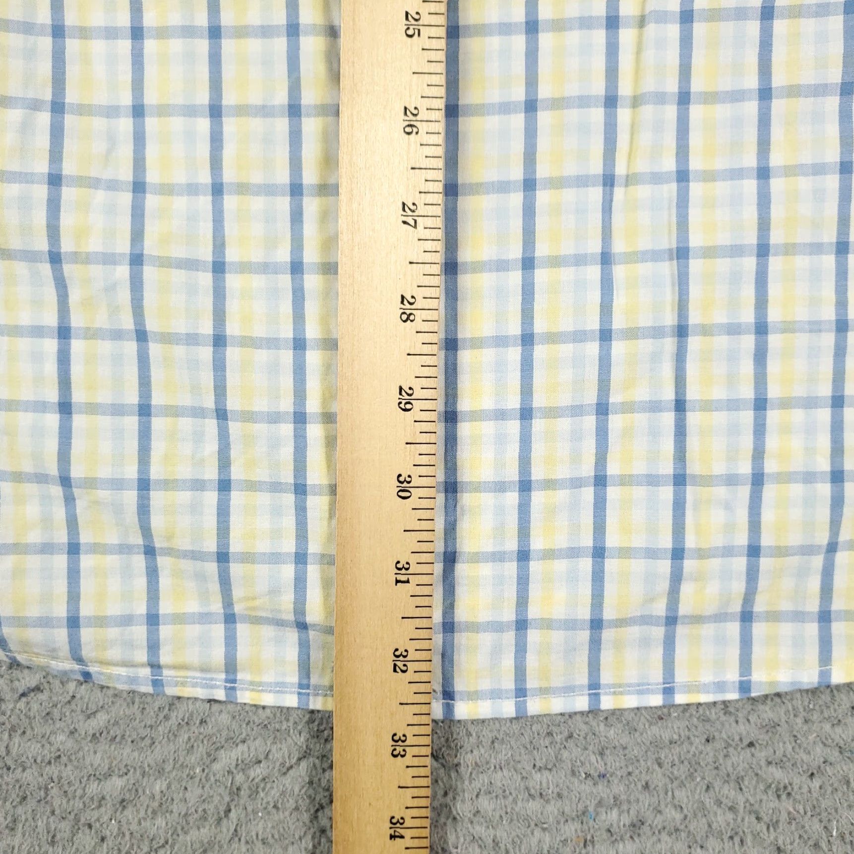 Tommy Hilfiger Tommy Hilfiger Shirt Mens XL Yellow Blue Check Casual Button-Up Long Sleeve Size US XL / EU 56 / 4 - 4 Thumbnail