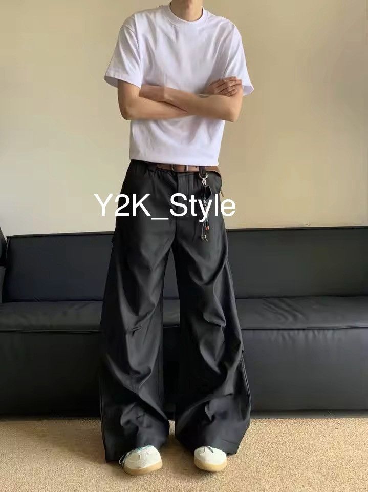 Multi-Layered Ultra-Wide Baggy Trousers
