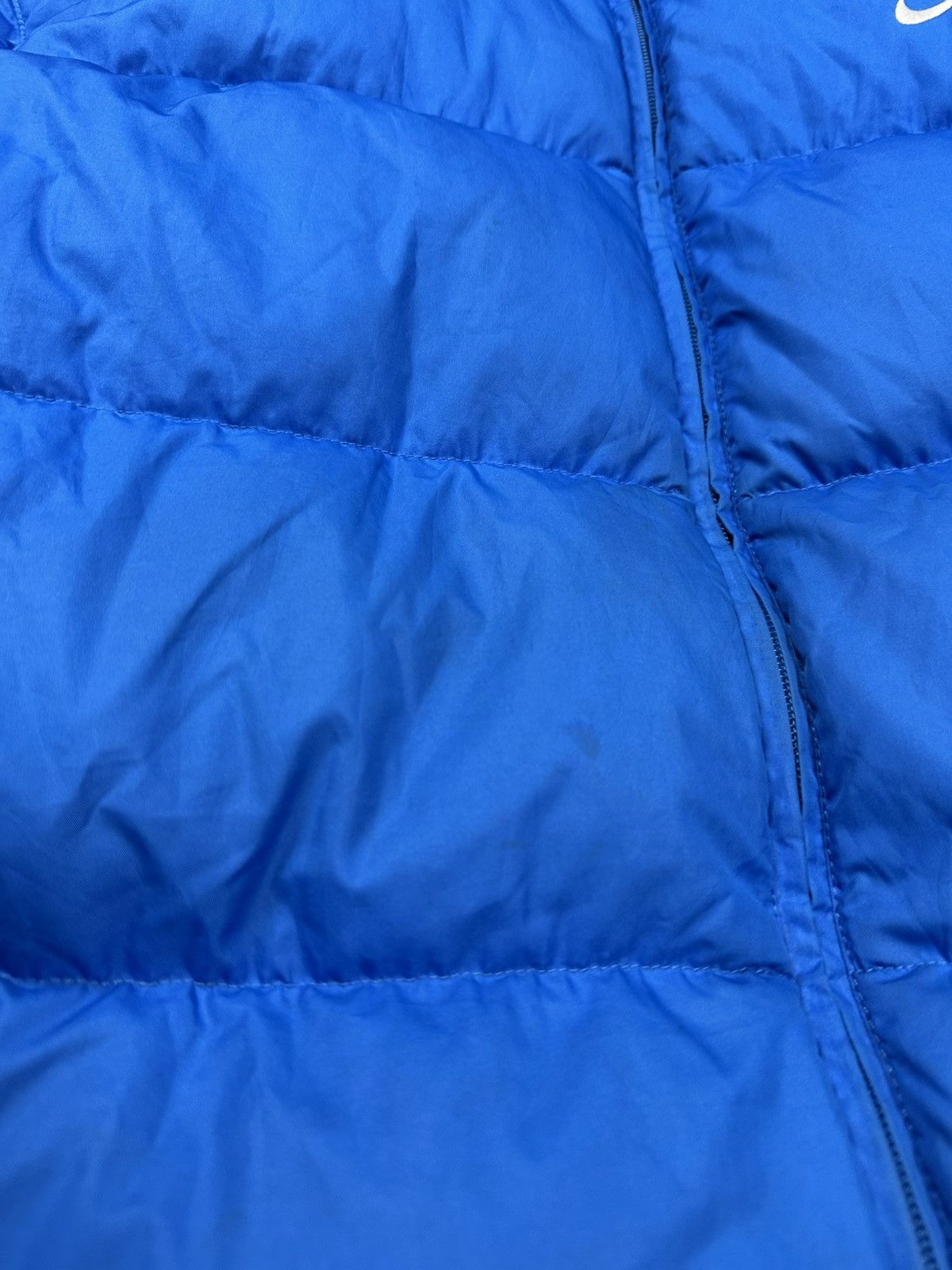 Nike × Vintage Vintage Y2K Nike Blue Down Puffer Hooded Jacket Swoosh Big Size US S / EU 44-46 / 1 - 3 Thumbnail