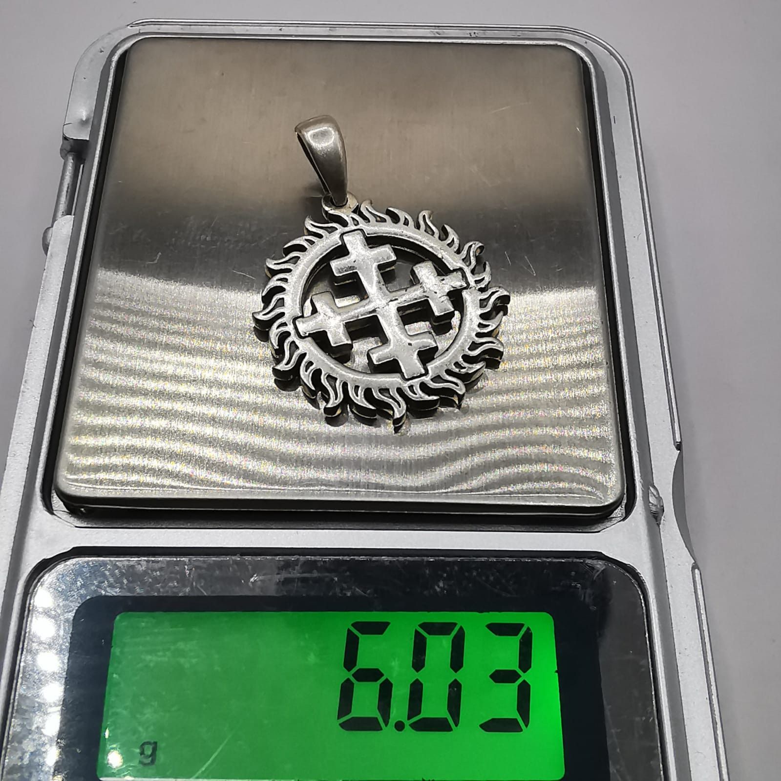 Sterling Silver Vintage Pendant "Amulet " 925 Sterling Silver Jewelry, 6,03g Size ONE SIZE - 4 Thumbnail