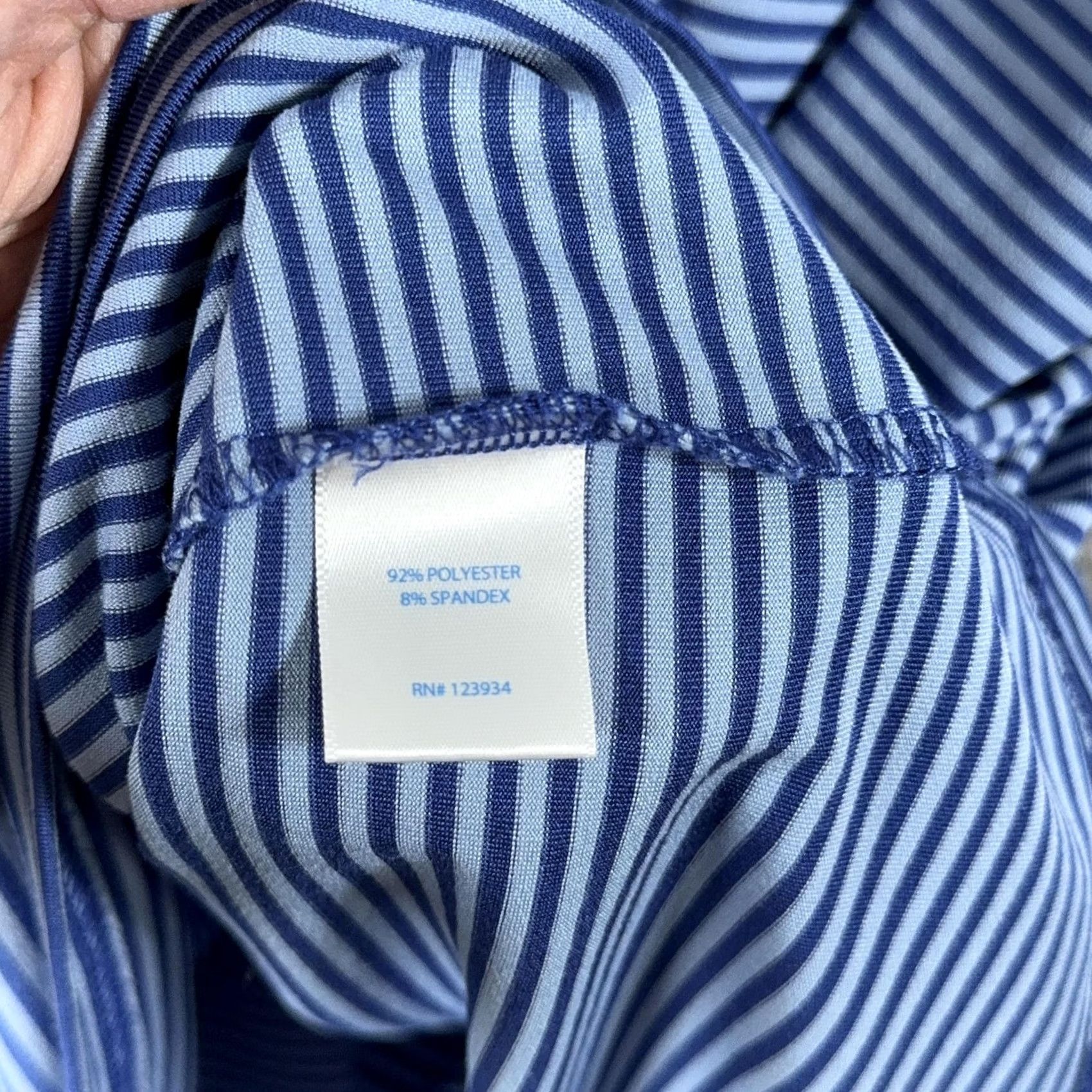 Southern Tide Southern Tide Pullover Mens 2XL Blue Striped Quarter Zip Performance Golf T3 Size US XXL / EU 58 / 5 - 6 Thumbnail