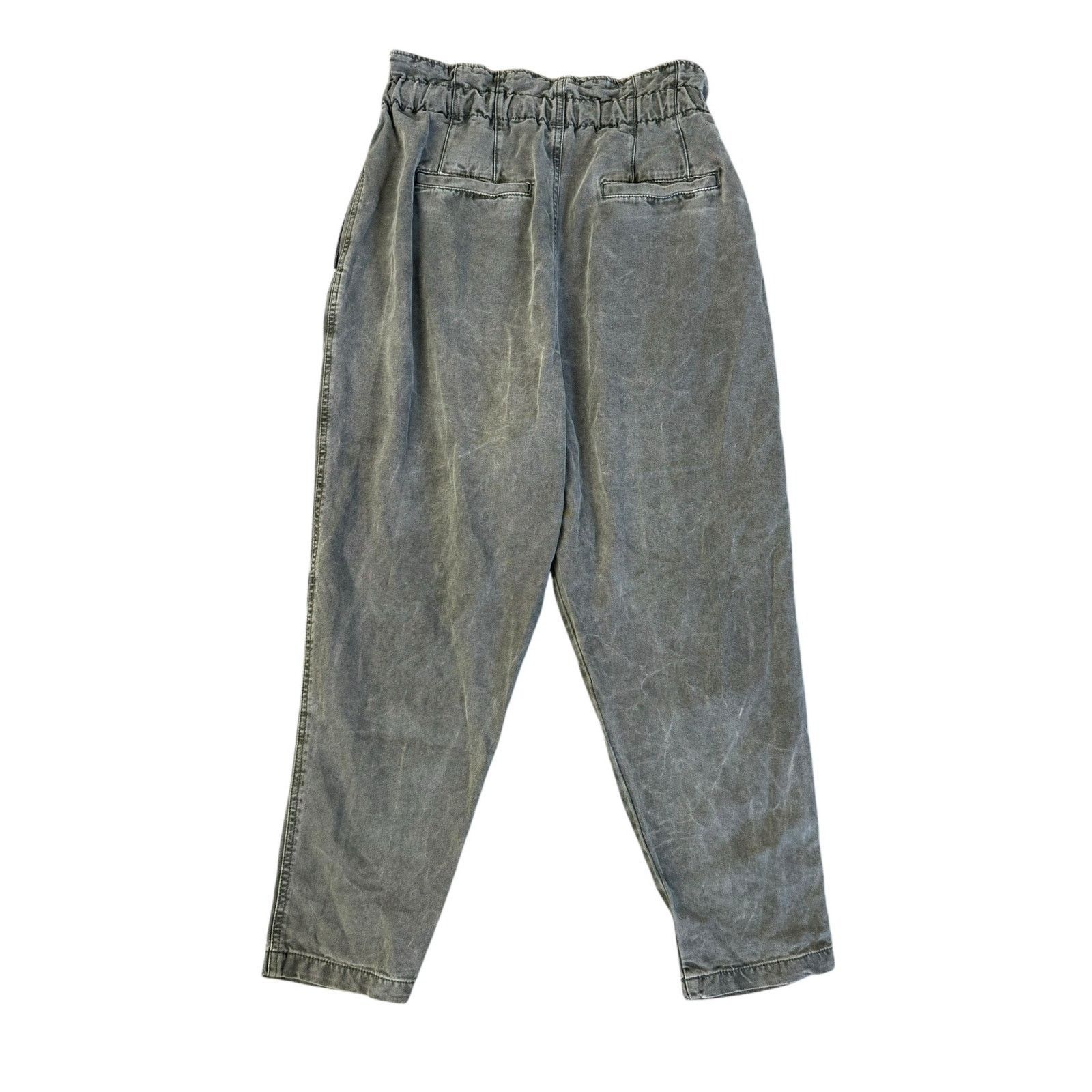 Free People Free People Light Gray Margate Paper Bag Pleated Pants SP Size 28" / US 6 / IT 42 - 8 Thumbnail