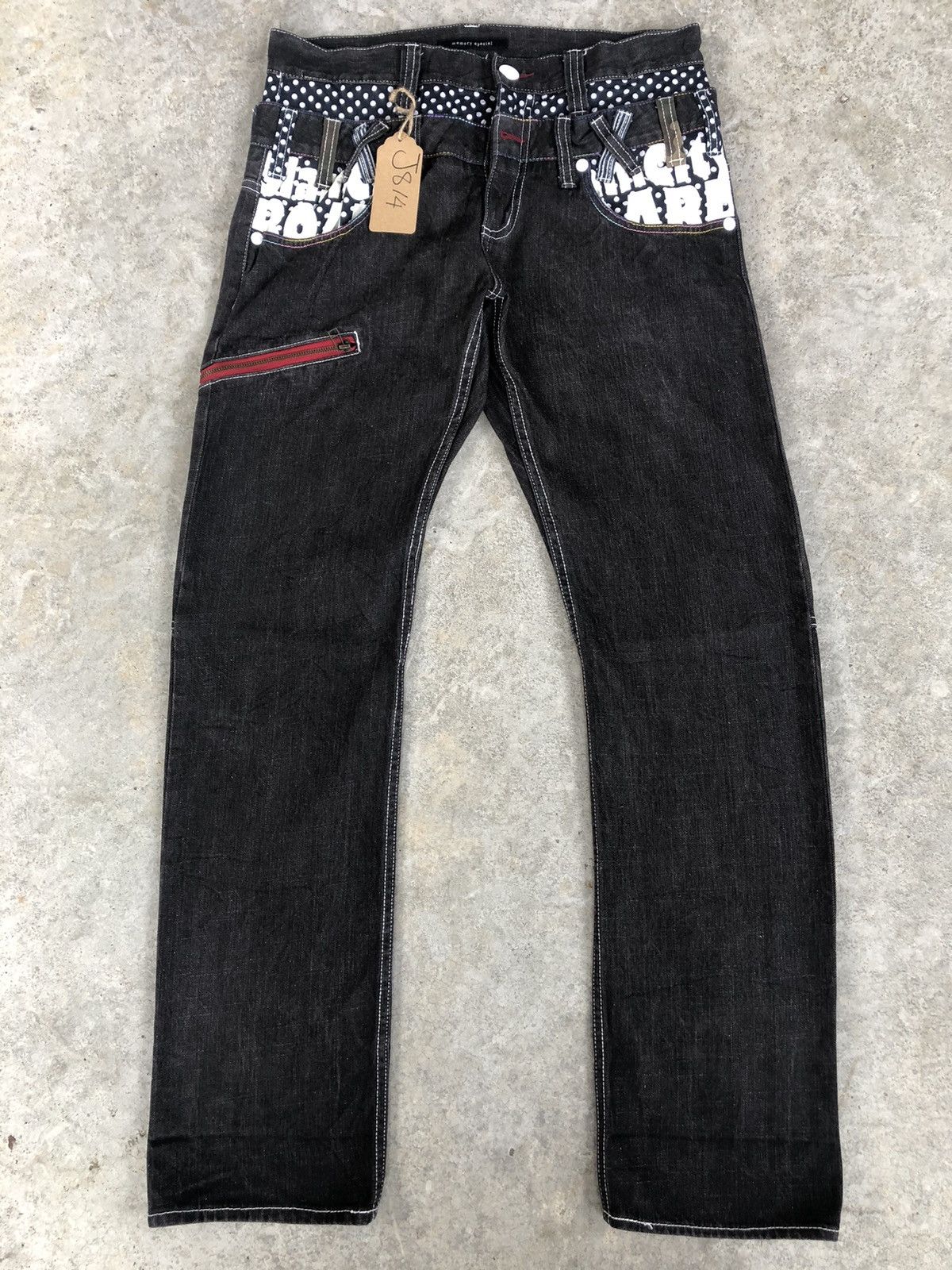 Japanese Brand Japanese Memory Special Double Waist Embroidered Logo Dis Size US 32 / EU 48 - 1 Thumbnail