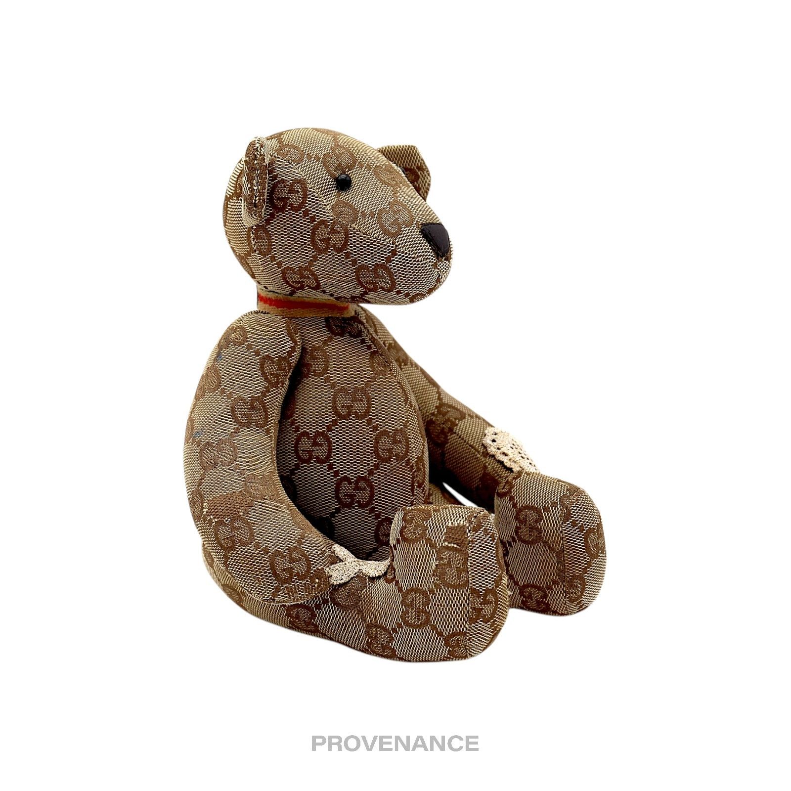 Gucci 🔴 Gucci Teddy Bear - GG Canvas Tan Patchwork Size ONE SIZE - 5 Thumbnail
