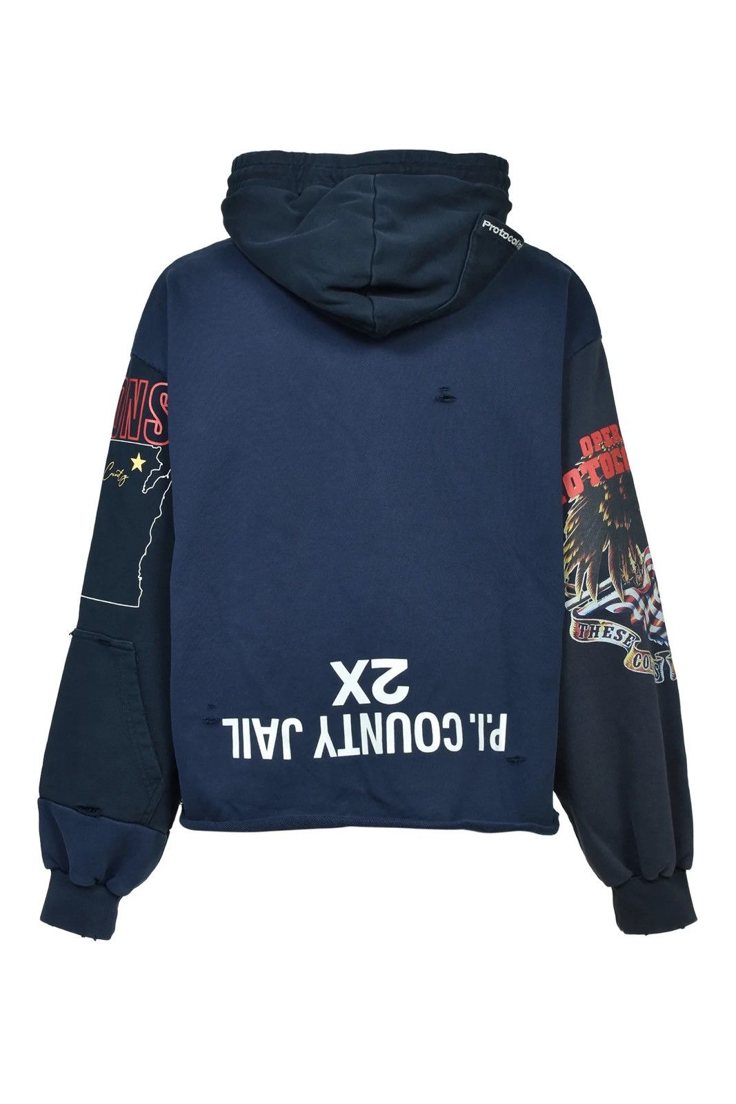 PROJECT G/R Protocol Index UPSIDE DOWN ZIP HOODIE NAVY PROJECT GR Size US L / EU 52-54 / 3 - 2 Thumbnail