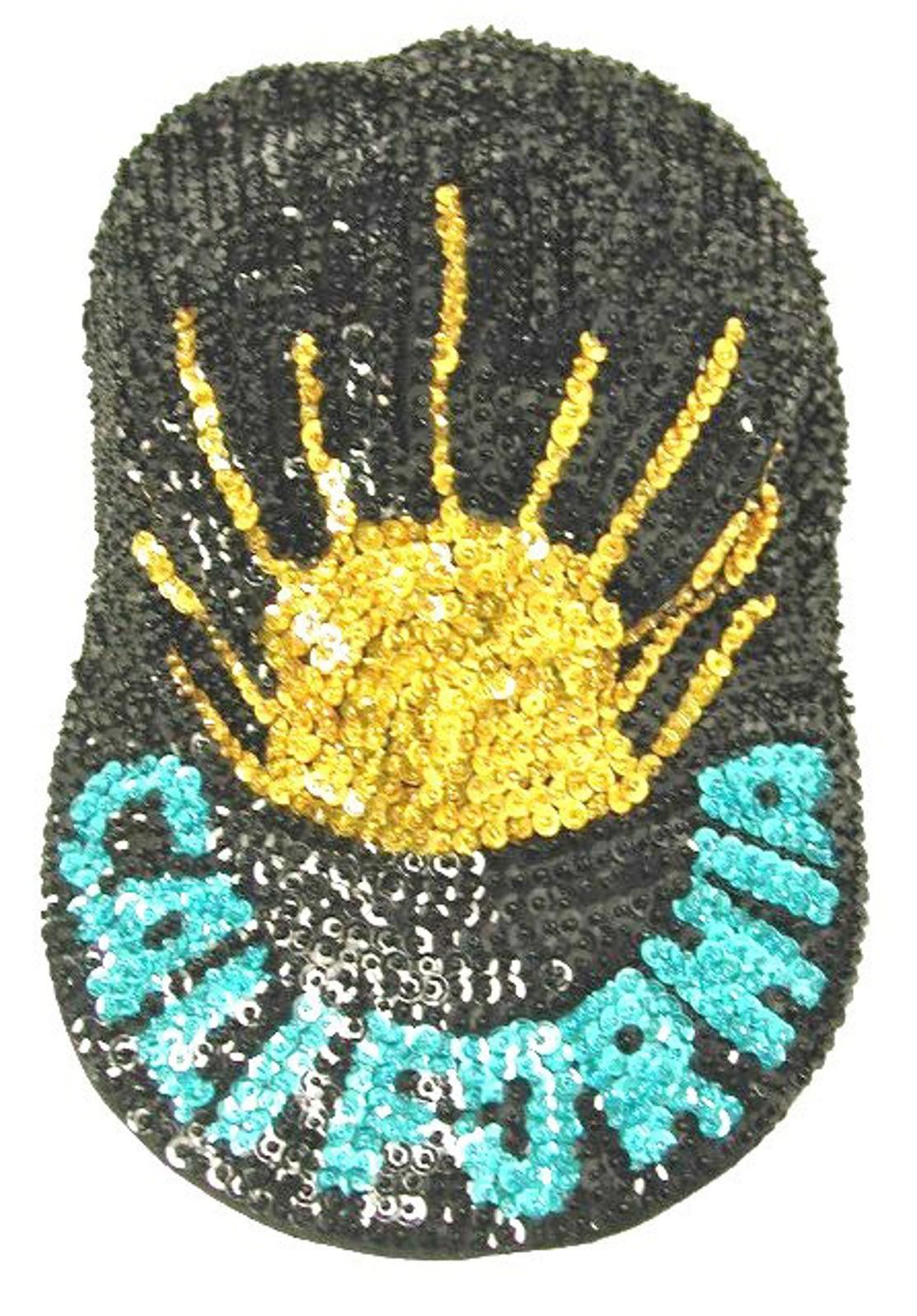 Designer Sequin Baseball Cap BLACK California Size ONE SIZE - 1 Preview