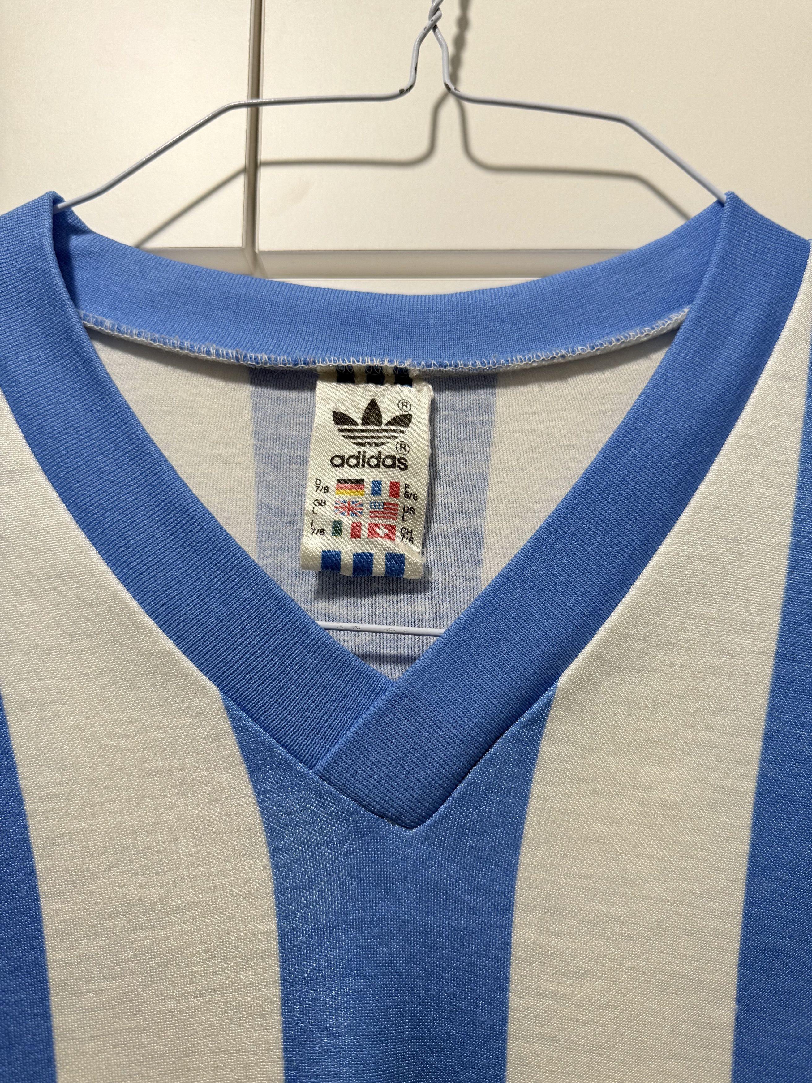 Adidas Vintage 1985 Adidas Racing Club de Avellaneda Home Kit (L) Size US L / EU 52-54 / 3 - 4 Thumbnail