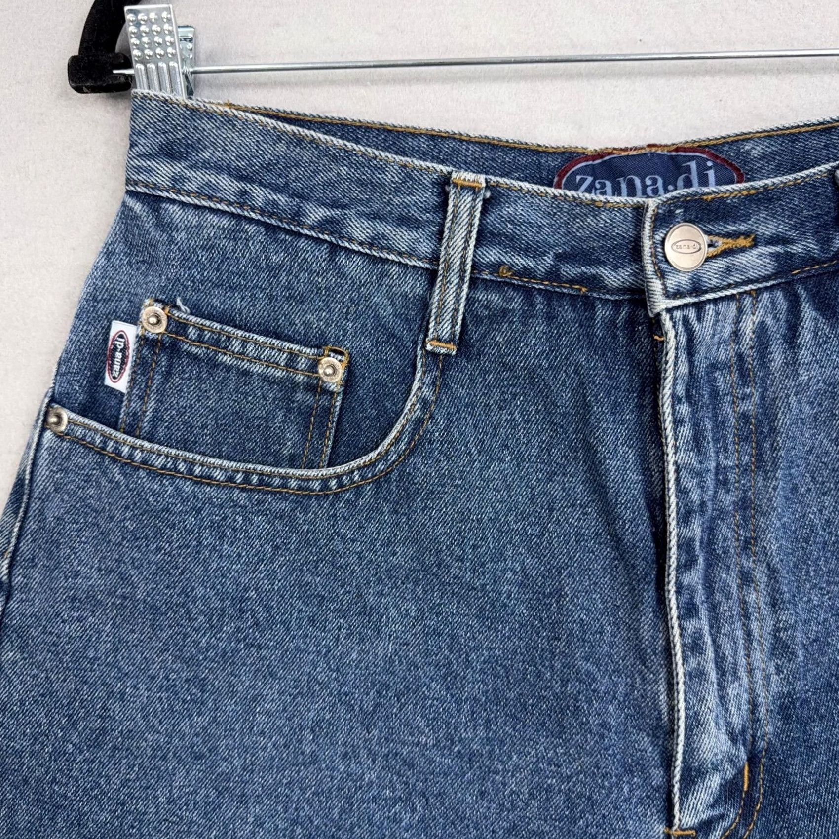 Denime VINTAGE Zana-di Denim Shorts Juniors 11/12 Blue Fringe Western Boho Festival Y2k Jeans Shorts Womens? Size 32" / US 10 / IT 46 - 2 Thumbnail