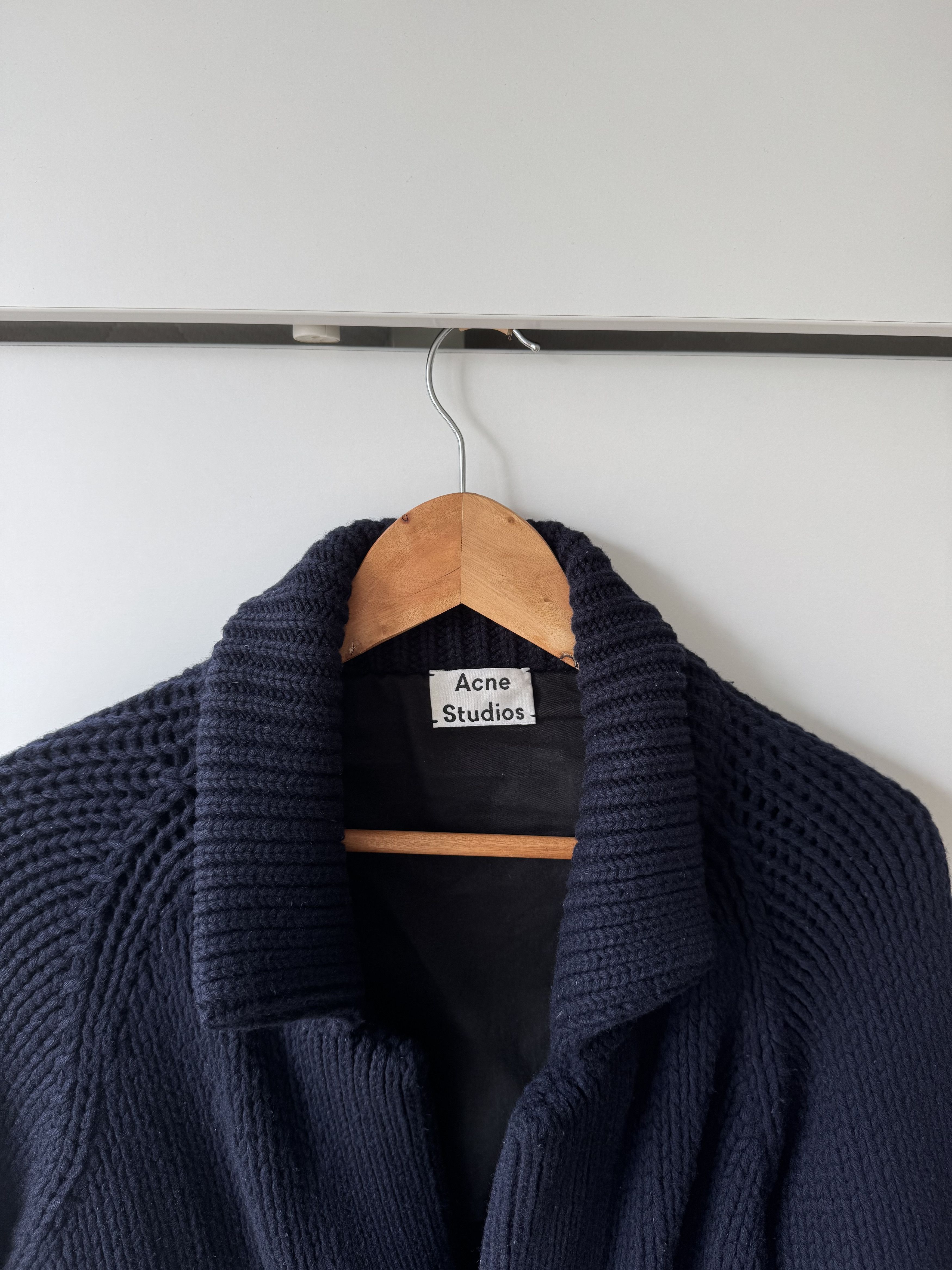 Acne Studios [S] Byron SH Wool Trench in Navy (AW14) Size US S / EU 44-46 / 1 - 5 Thumbnail
