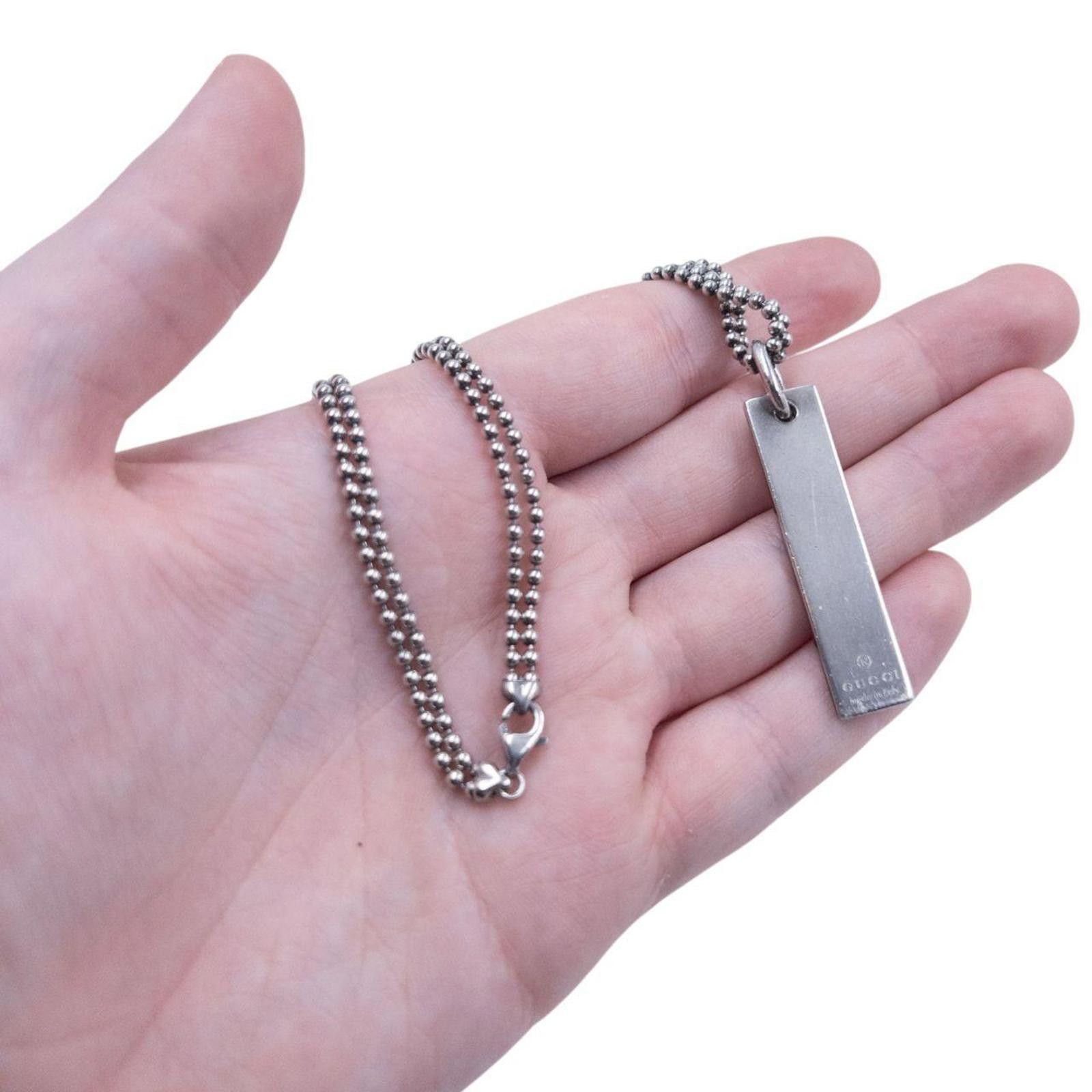 Gucci Vintage Gucci Silver Pendent Double-Chain Necklace Size ONE SIZE - 6 Thumbnail