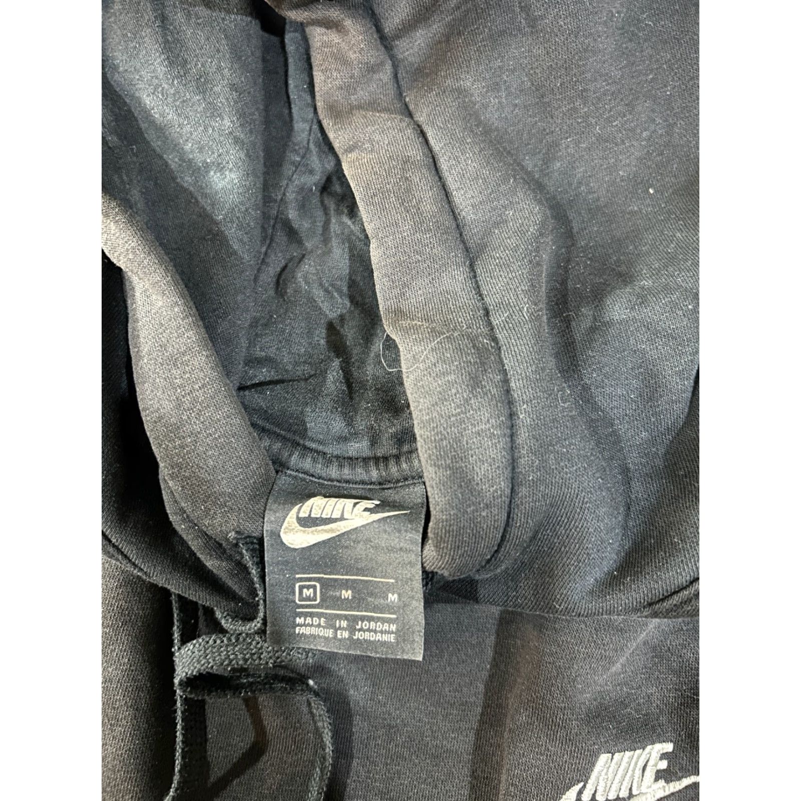 Nike Nike Hoodie Mens M Black Swoosh Logo Hooded Pullover Crew Neck Sweatshirt Graphic Print Pockets Sports Nike Sportswear Regular Fit Size US M / EU 48-50 / 2 - 5 Thumbnail