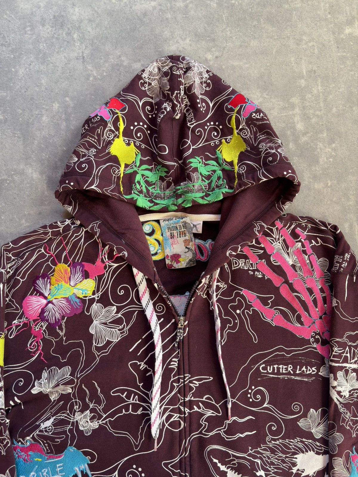 Artful Dodger Artful Dodger Exiled To Bishop AOP Embroidered Zip Hoodie XL Size US XL / EU 56 / 4 - 9 Thumbnail