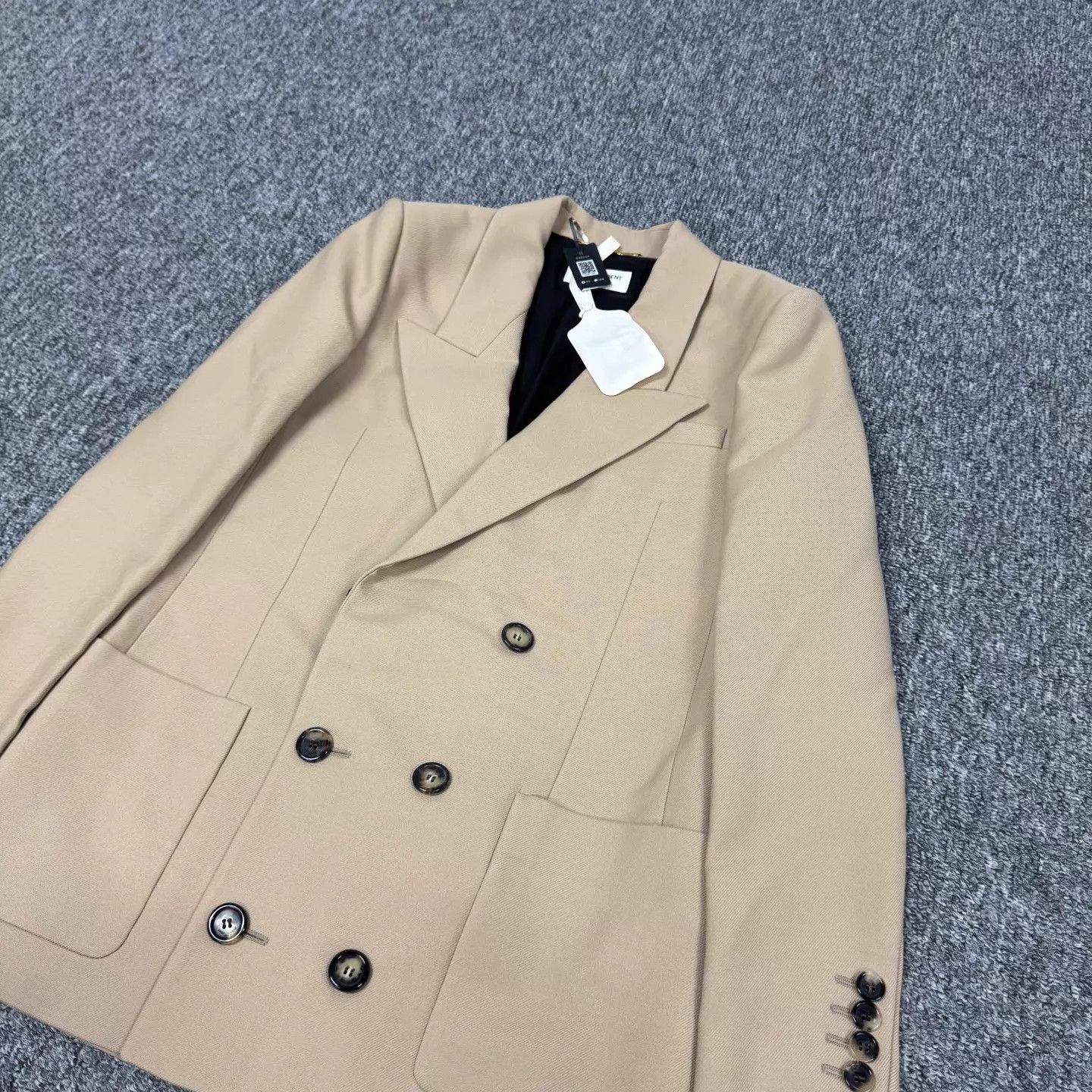 Saint Laurent Paris SLP Double-Breasted Smoking Jacket 34 99 New Size XS / US 0-2 / IT 36-38 - 3 Thumbnail