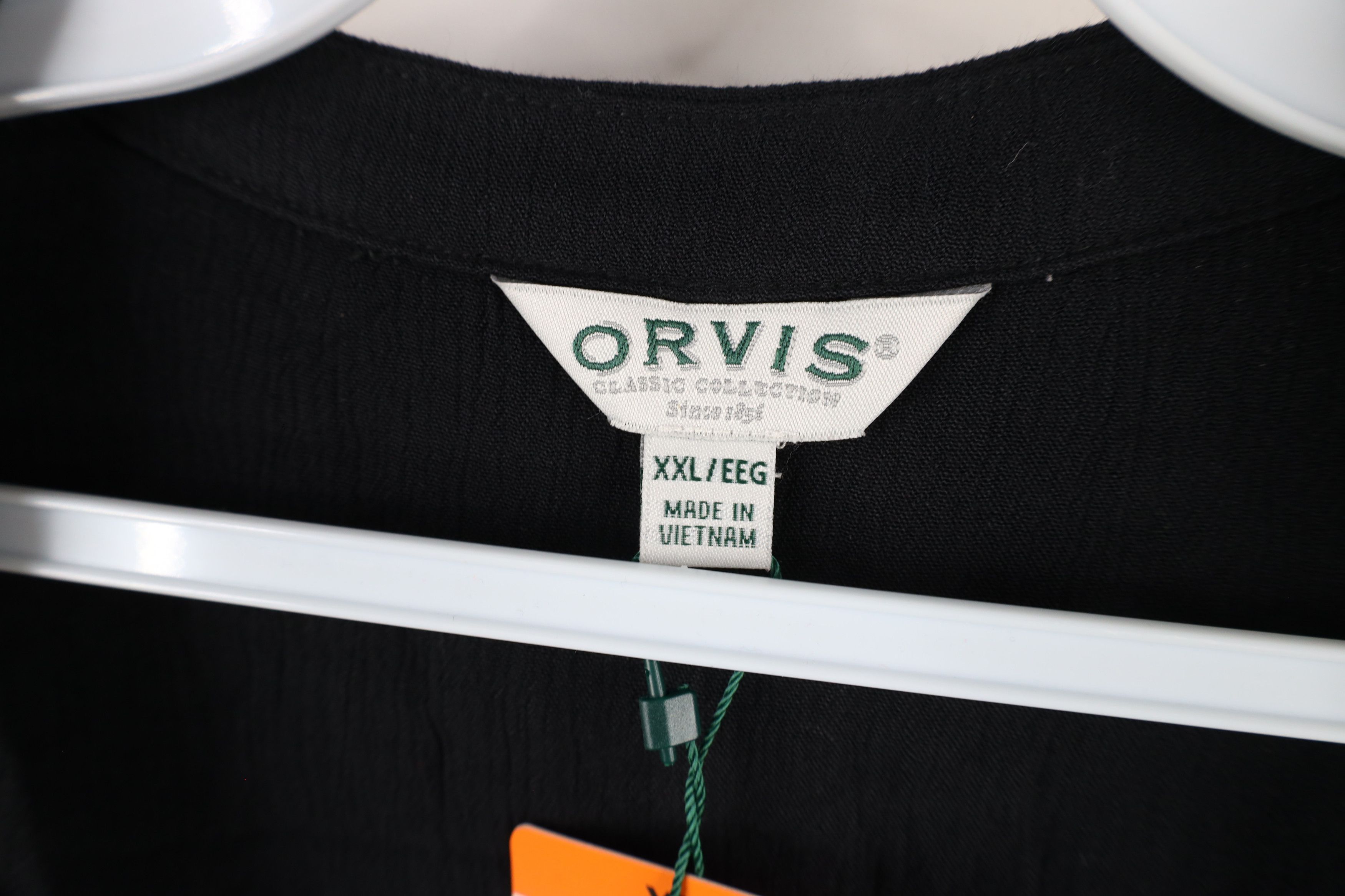 Orvis × Vintage New Orvis Blank Gauzy Rayon Button Shirt Blouse Top Black Size XXL / US 16-18 / IT 52-54 - 5 Thumbnail