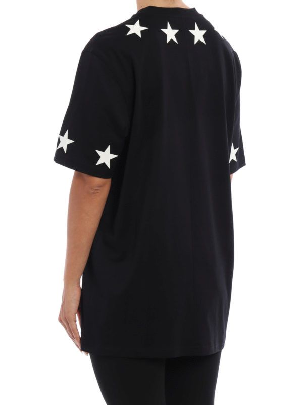 Givenchy Black and White Printed Stars T-Shirt Size S / US 4 / IT 40 - 5 Thumbnail