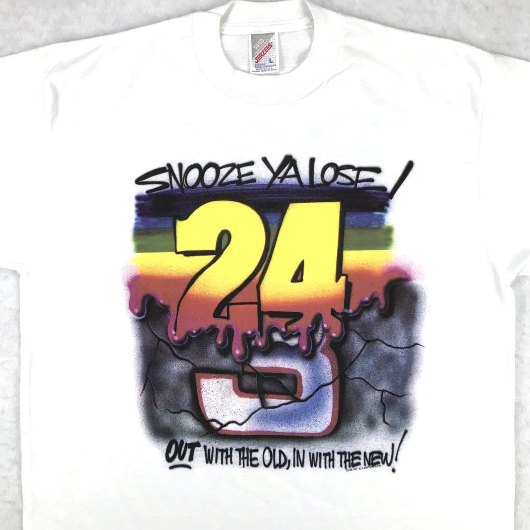 NASCAR VINTAGE 90s NASCAR HENDRICK MOTORSPORTS JEFF GORDON #24 T-Shirt LARGE racing Men Size US L / EU 52-54 / 3 - 3 Thumbnail