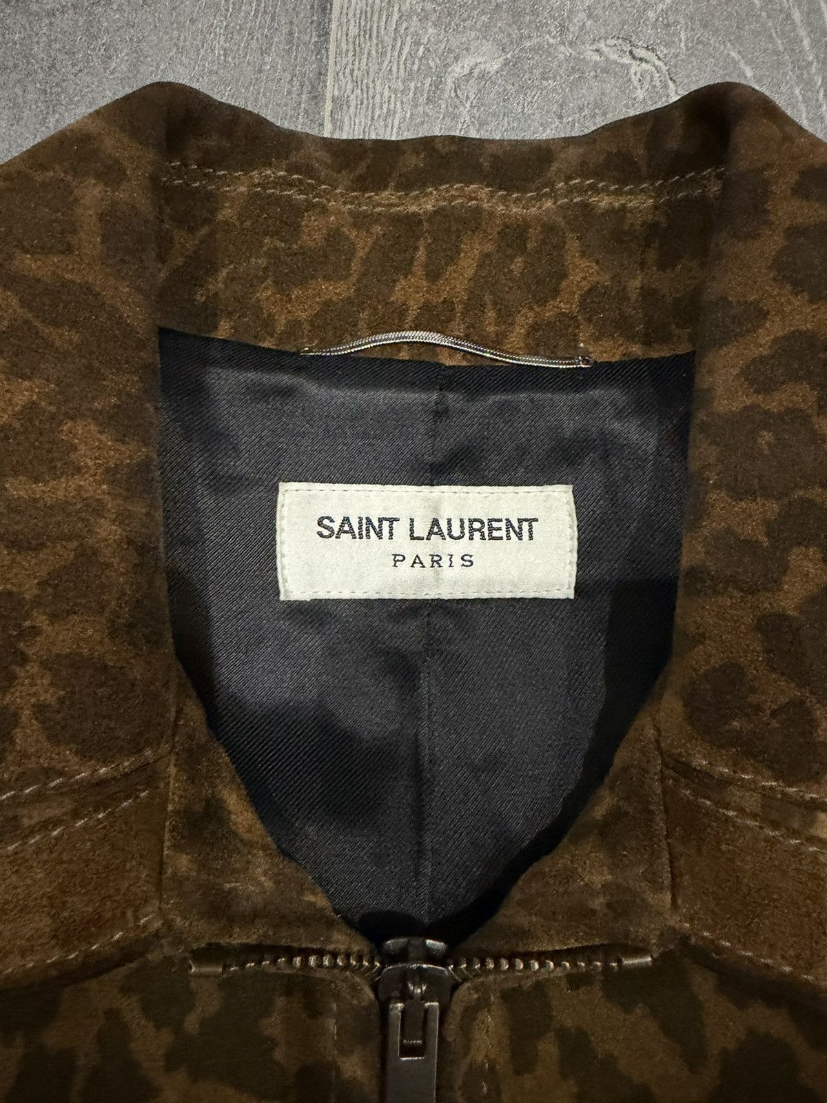 Saint Laurent Paris Leopard Print Suede Jacket Size US M / EU 48-50 / 2 - 3 Thumbnail