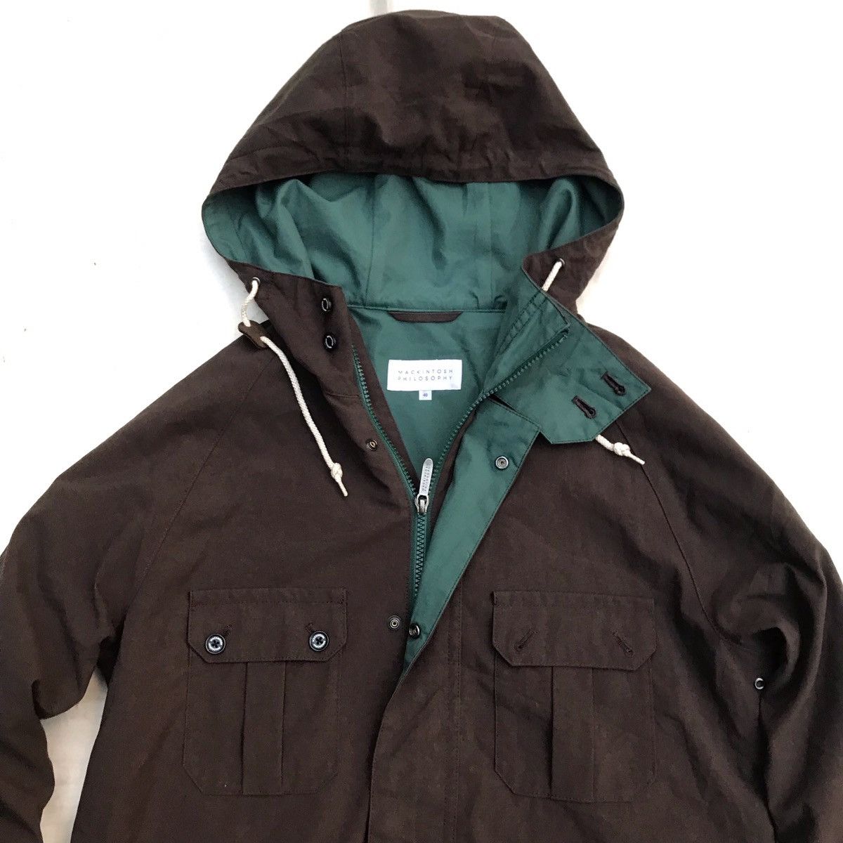 Japanese Brand × Mackintosh × Vintage Mackintosh Philosophy Hunting Outdoor Brown Jacket Mountain Size US L / EU 52-54 / 3 - 2 Thumbnail