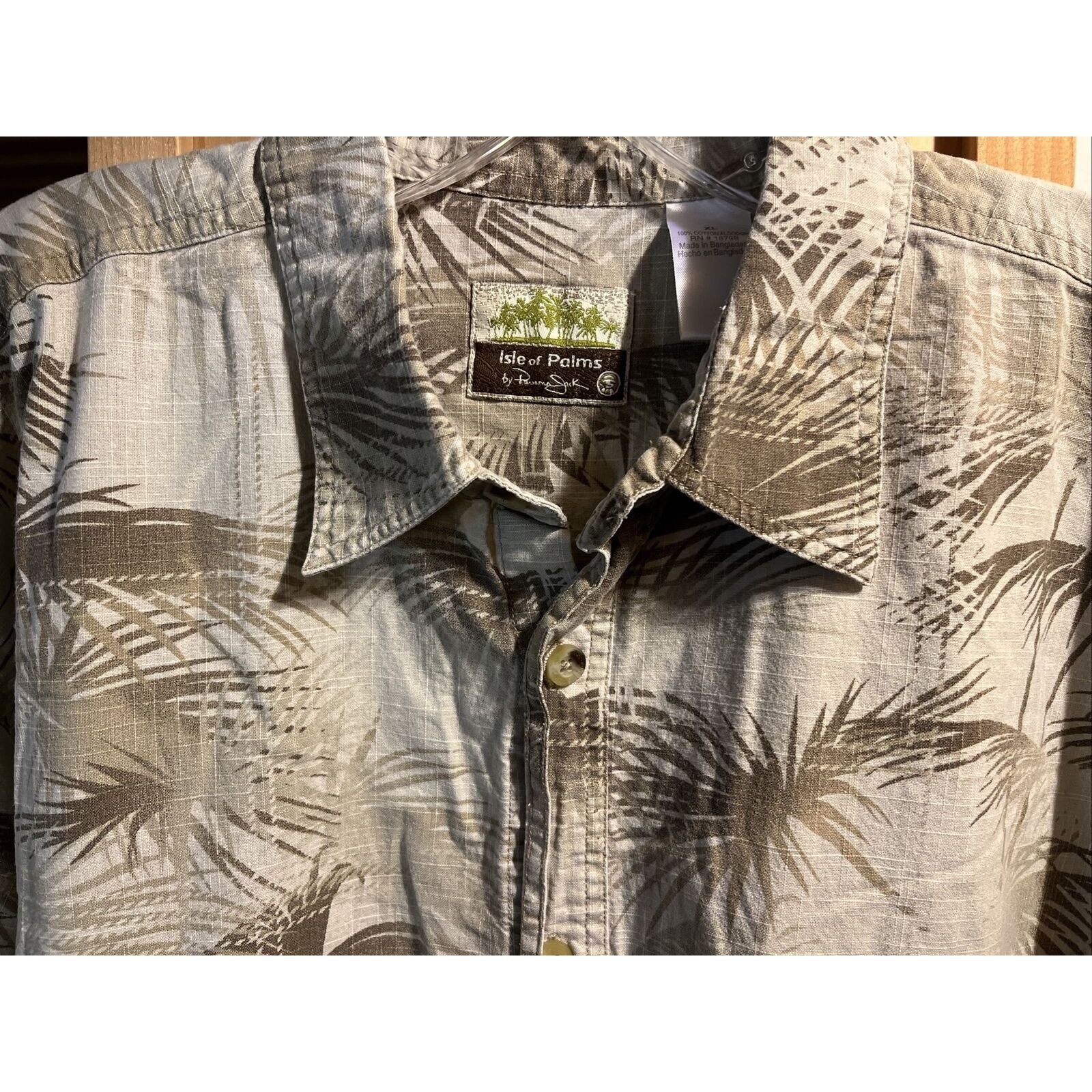 Panama Jack Isle Of Palms Men’s XL Beige Floral Hawaiian SS Cotton Shirt Size US XL / EU 56 / 4 - 9 Thumbnail