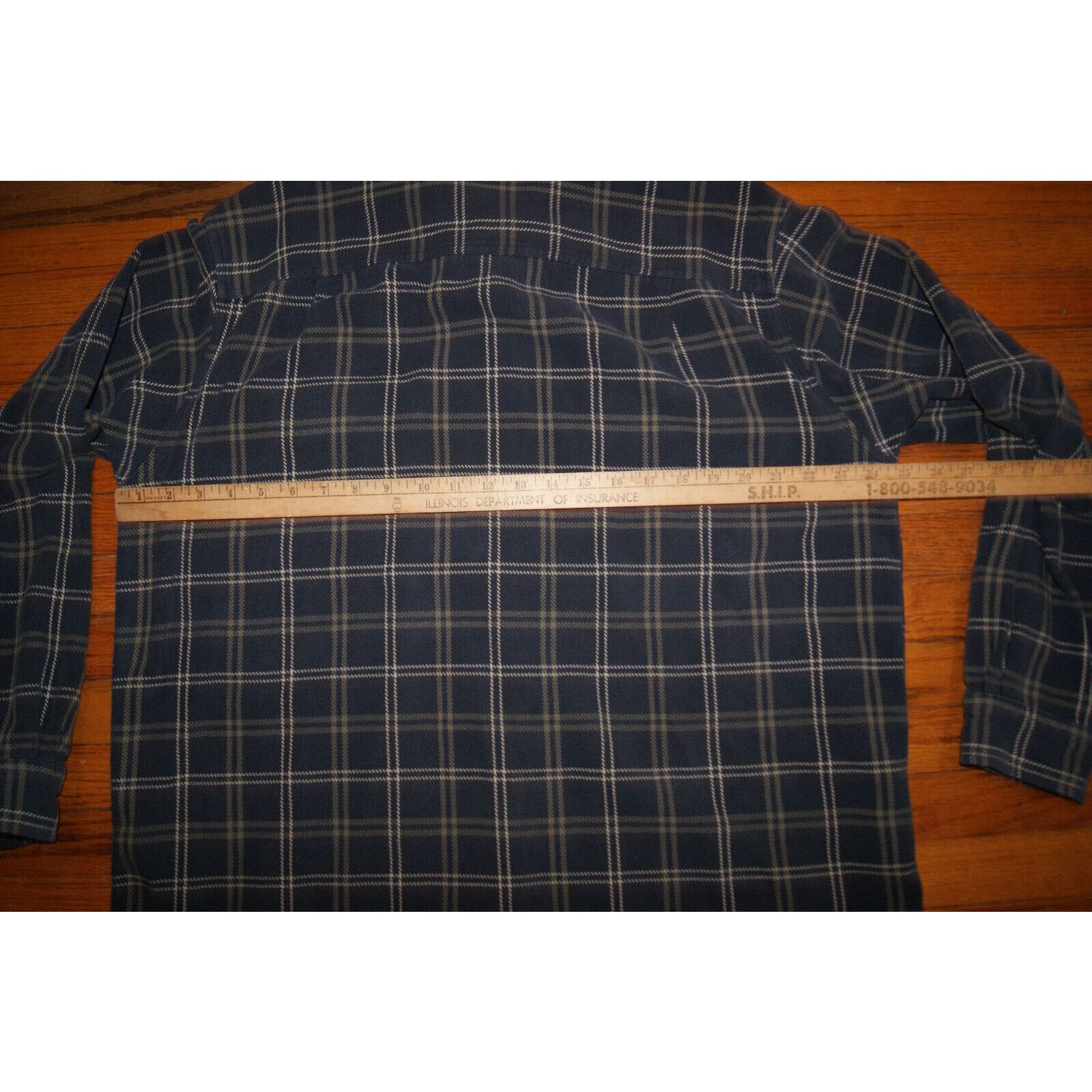 L.L. Bean LL Bean Heavy Cotton Flannel Shirt Large Blue Plaid Cotton Size US L / EU 52-54 / 3 - 7 Thumbnail