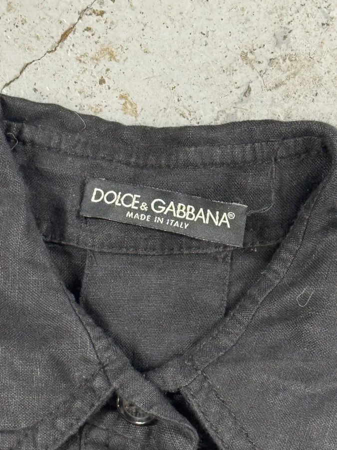 Dolce & Gabbana SS2003 Dolce & Gabbana Black Linen Millitary Combi Set Size XS / US 0-2 / IT 36-38 - 17 Thumbnail