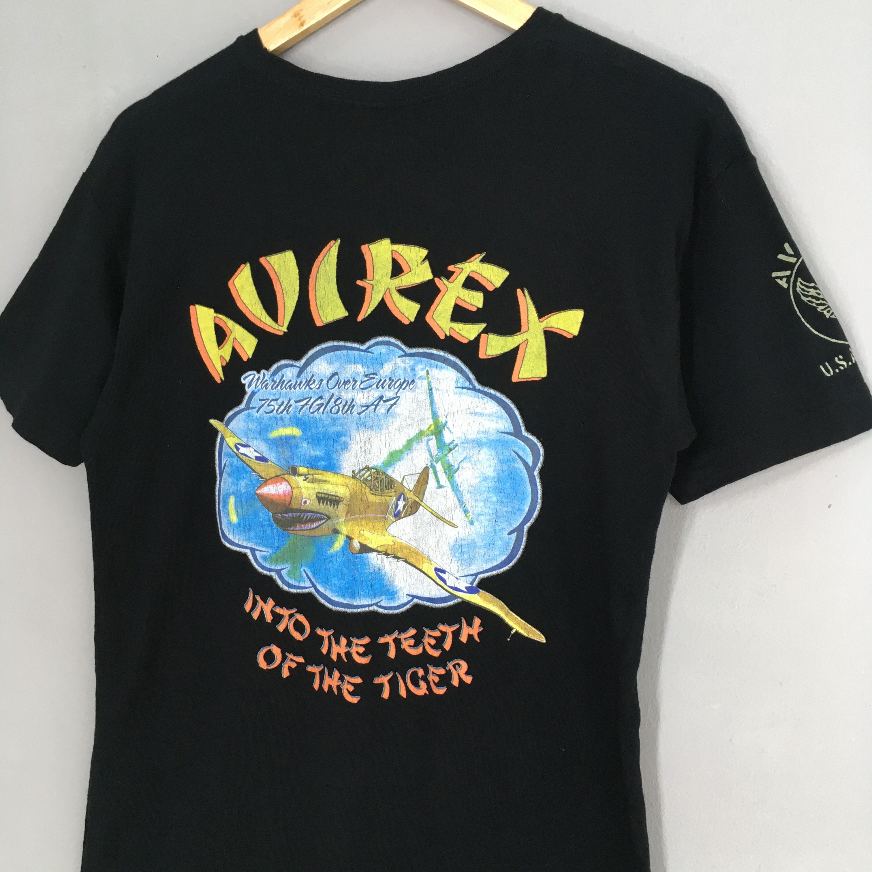 Avirex × Vintage Vintage Avirex Usa Air Force USAF Black T shirt Medium Size US M / EU 48-50 / 2 - 2 Thumbnail