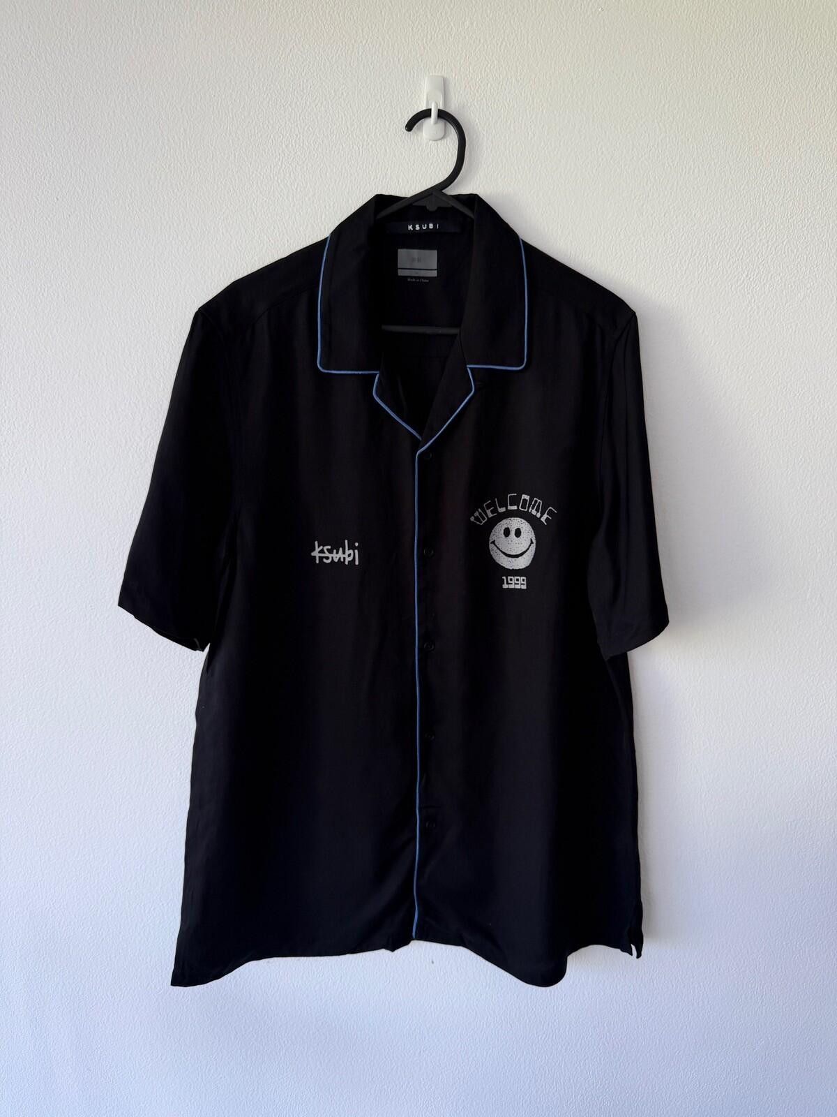 Ksubi new ksubi medium short sleeve shirt top resort welcome black Size US M / EU 48-50 / 2 - 1 Thumbnail