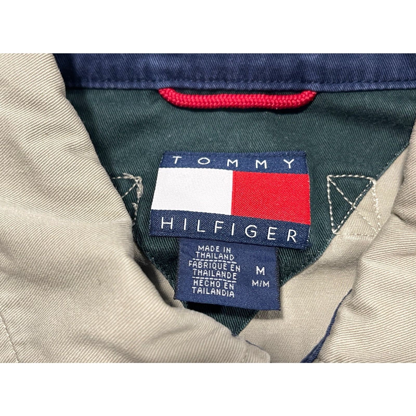 Tommy Hilfiger VINTAGE Tommy Hilfiger Small Flag Full Zip Bomber Jacket 90s 2000s Tan M Mens Jacket Full Zip Hip Hop 90s Tommy Hilfiger Bomber Jacket Tan M Mens Size US M / EU 48-50 / 2 - 4 Thumbnail