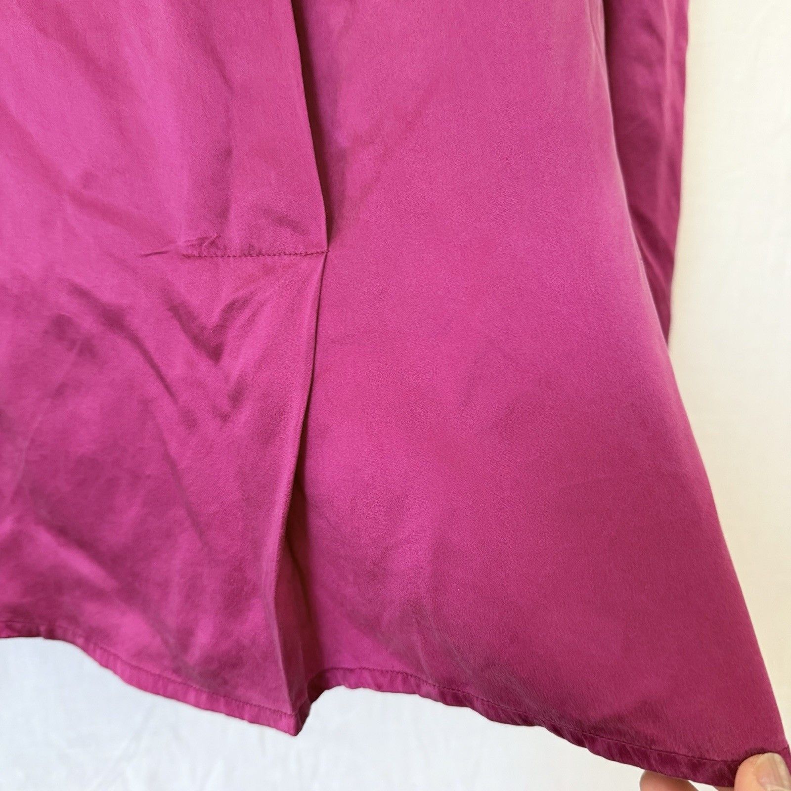 Other Vtg Silk Studio Claude Bennet Fuchsia Pink Silk Blouse Top Size XL / US 12-14 / IT 48-50 - 8 Thumbnail