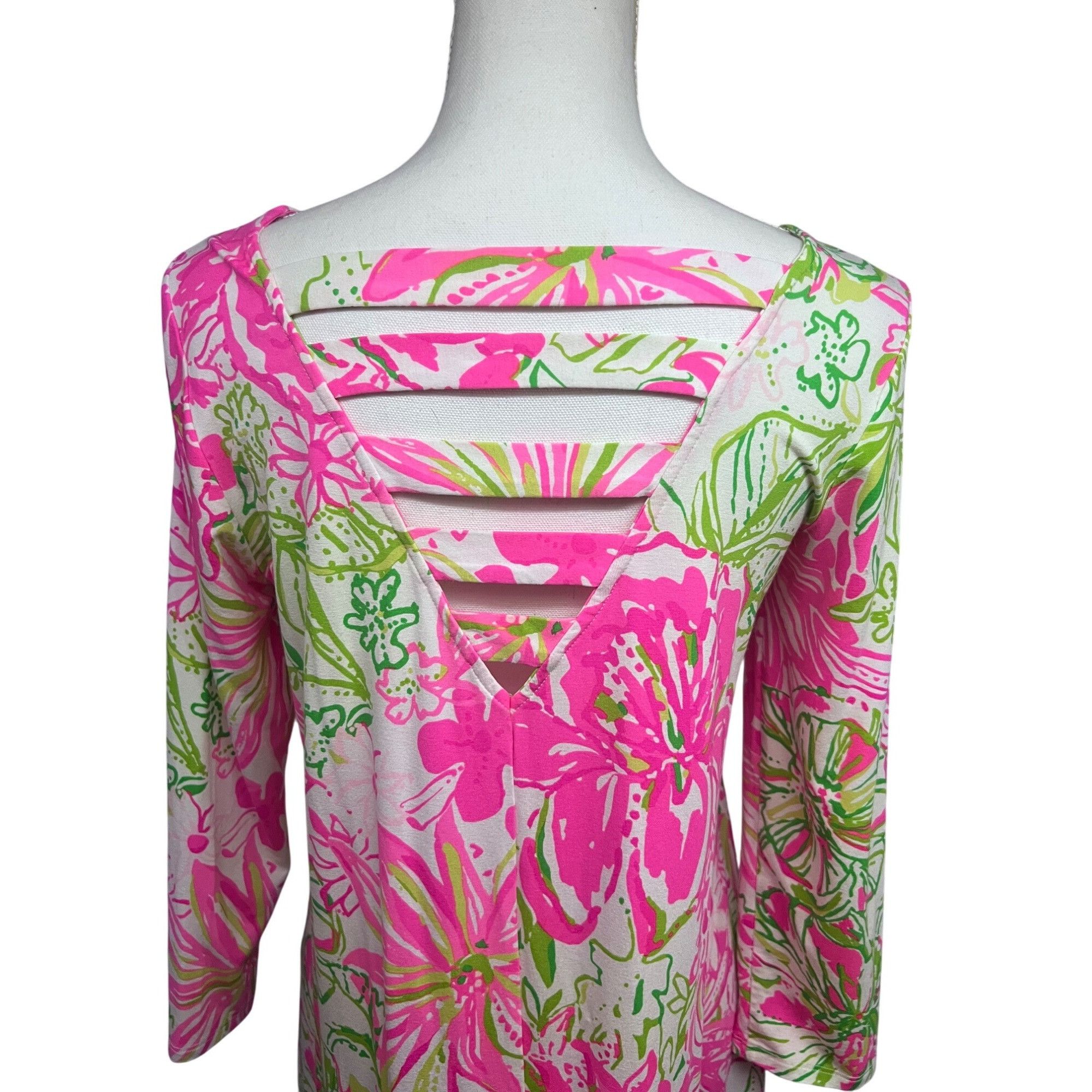 Lilly Pulitzer Lilly Pulitzer Womens Floral Hawaiian Midi Pullover Dress Size M / US 6-8 / IT 42-44 - 5 Thumbnail