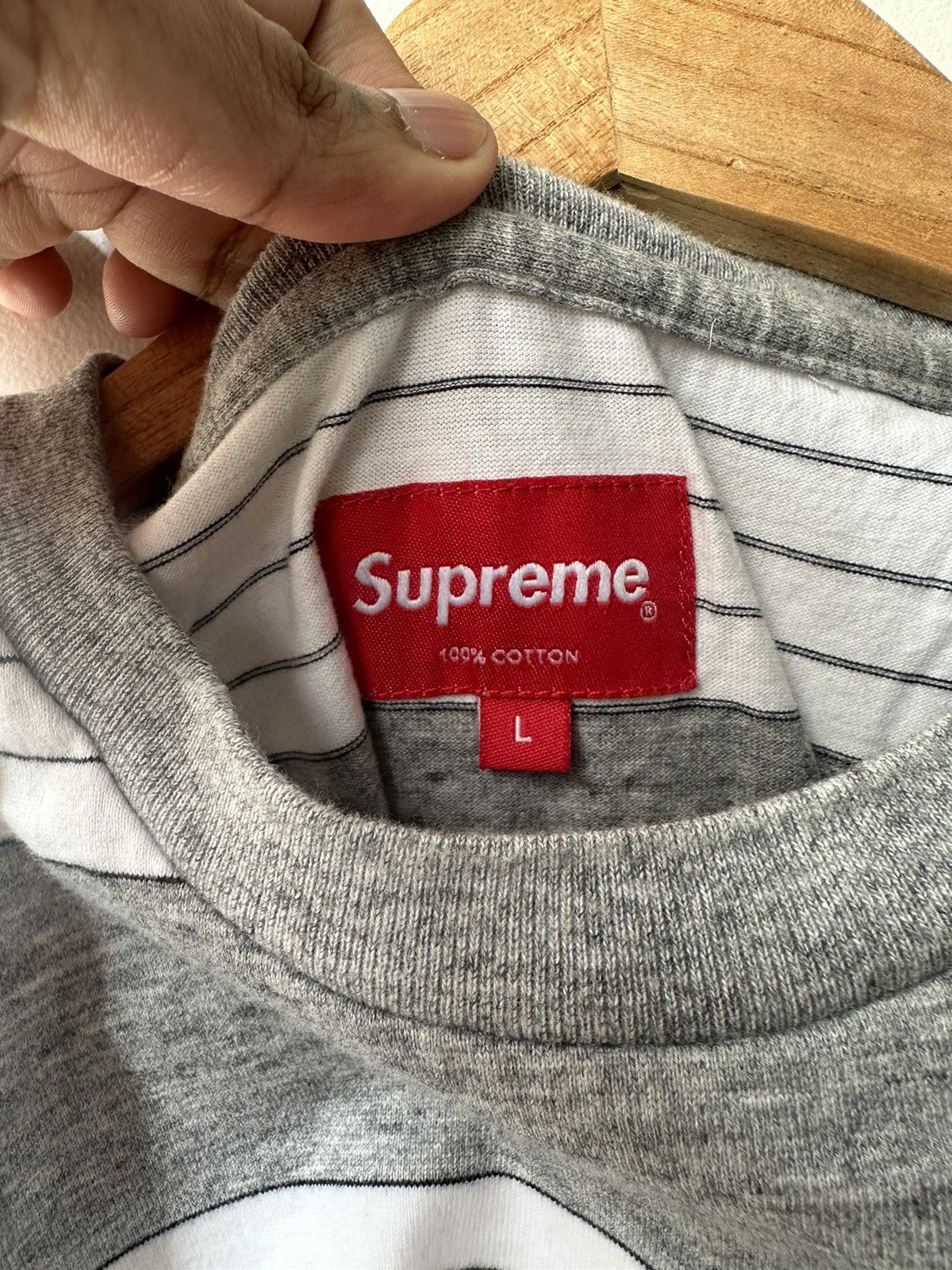 Supreme Supreme OG Stripped Cut & Sew Size US L / EU 52-54 / 3 - 3 Thumbnail