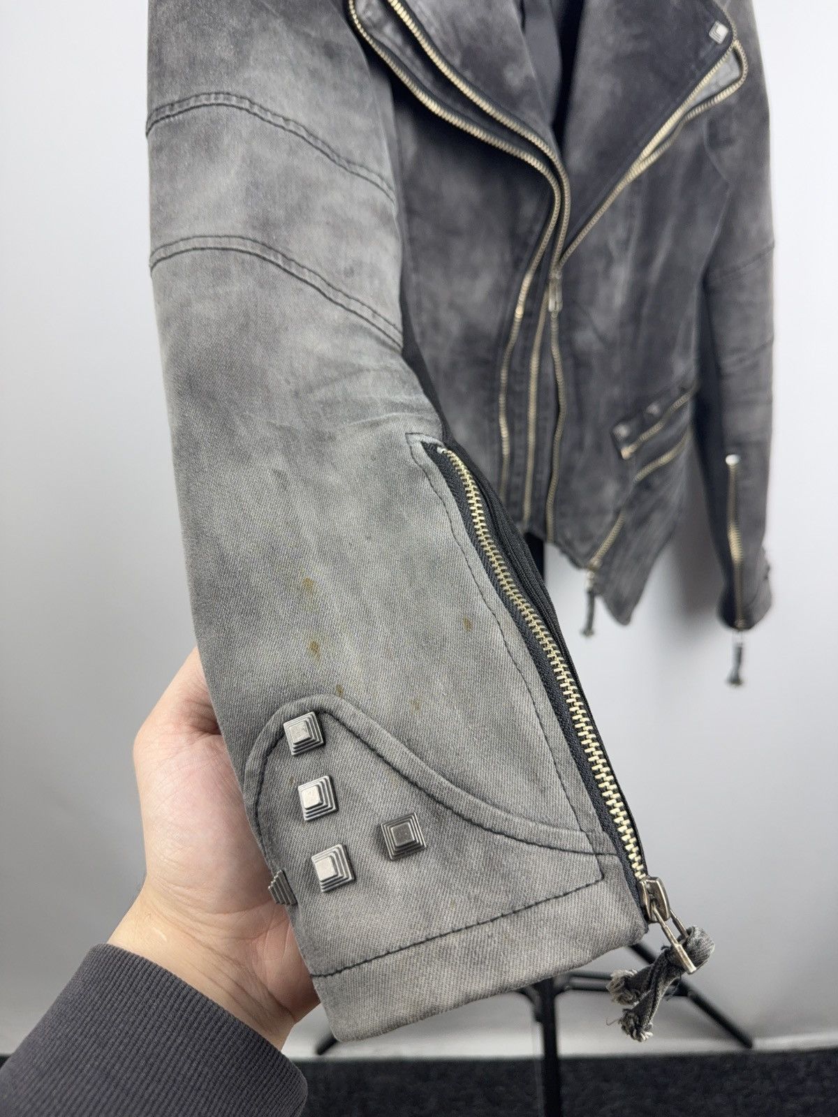 Japanese Brand Goth Studded Biker Moto Punk Rock Jacket Distressed Punk Y2K Size S / US 4 / IT 40 - 5 Thumbnail