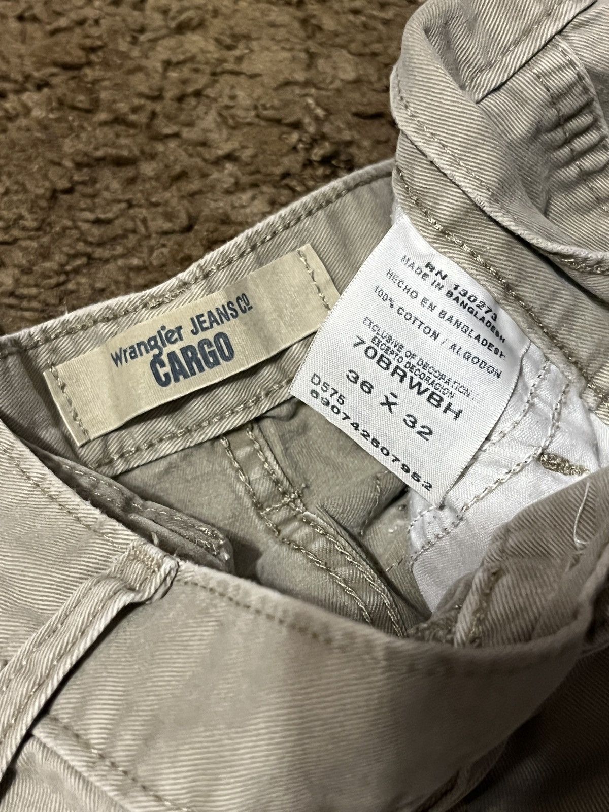 Wrangler Vintage Wrangler Multi Pocket Beige Cargo Pants 36 x 32 Size US 36 / EU 52 - 3 Thumbnail