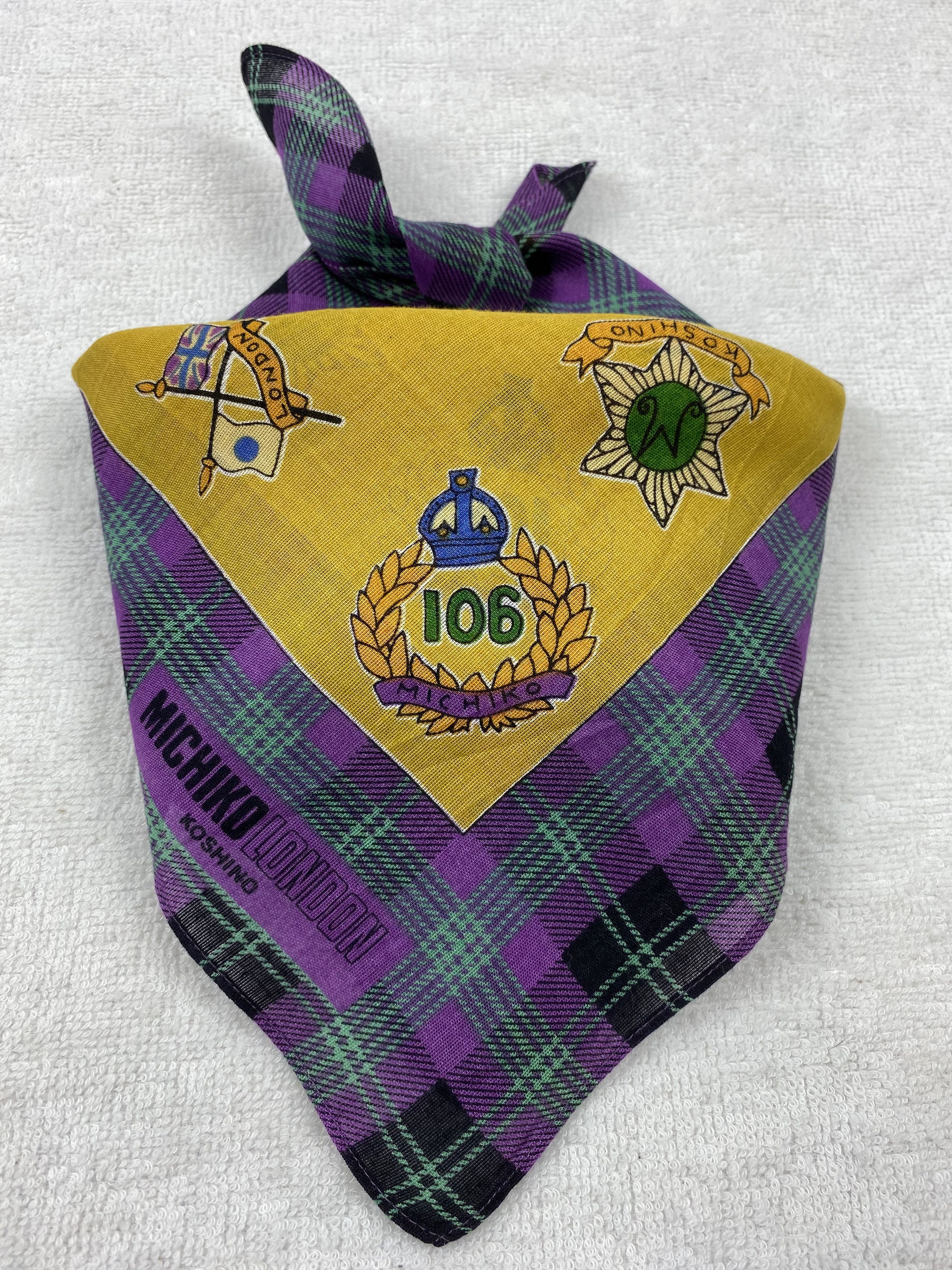 Michiko Koshino London × Vintage Michiko Koshino London Handkerchief / Bandana / Neckerchief Size ONE SIZE - 2 Thumbnail