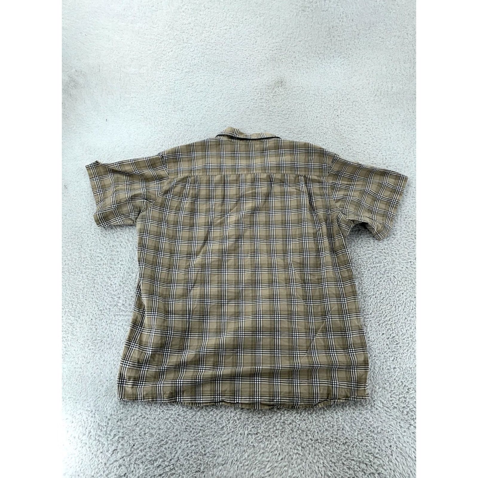 Carhartt VINTAGE Carhartt Shirt Mens XL Dark Tan Plaid Short Sleeve Button Up Workwear S245 DKT Size US XL / EU 56 / 4 - 5 Thumbnail