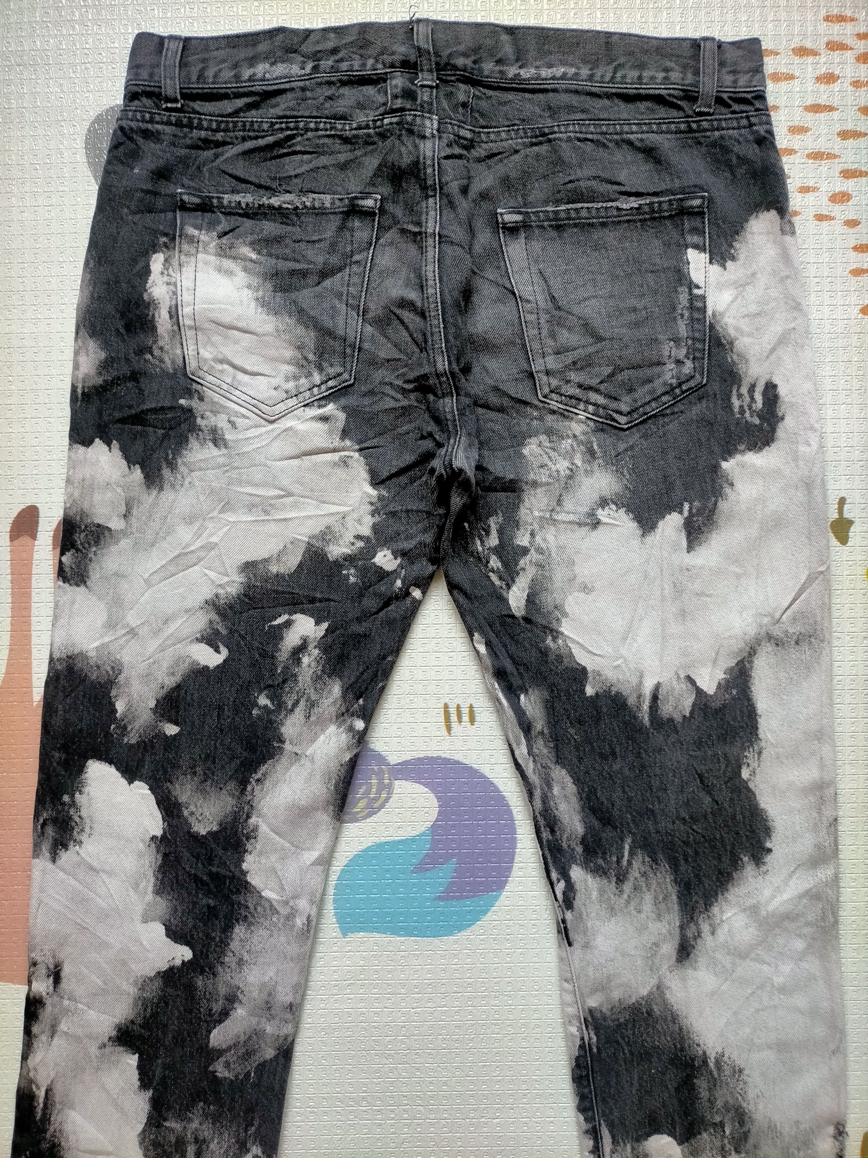 Saint Laurent Paris Saint Laurent Paris D 02 M/SK - LW Destroyed Acid Wash Size US 34 / EU 50 - 12 Thumbnail