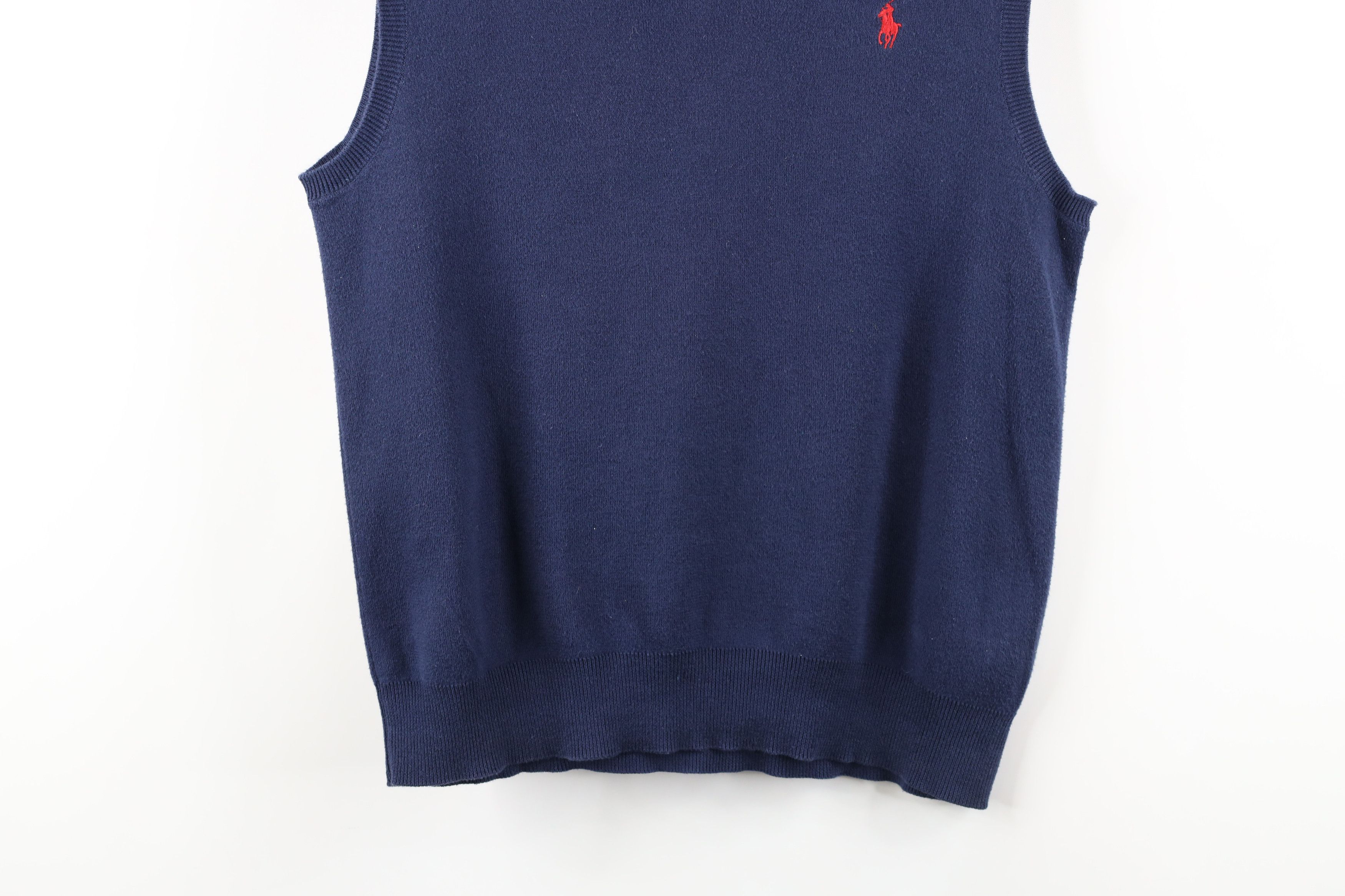 Polo Ralph Lauren Vintage 90s Ralph Lauren Pima Cotton Knit Sweater Vest Blue Size US S / EU 44-46 / 1 - 3 Thumbnail