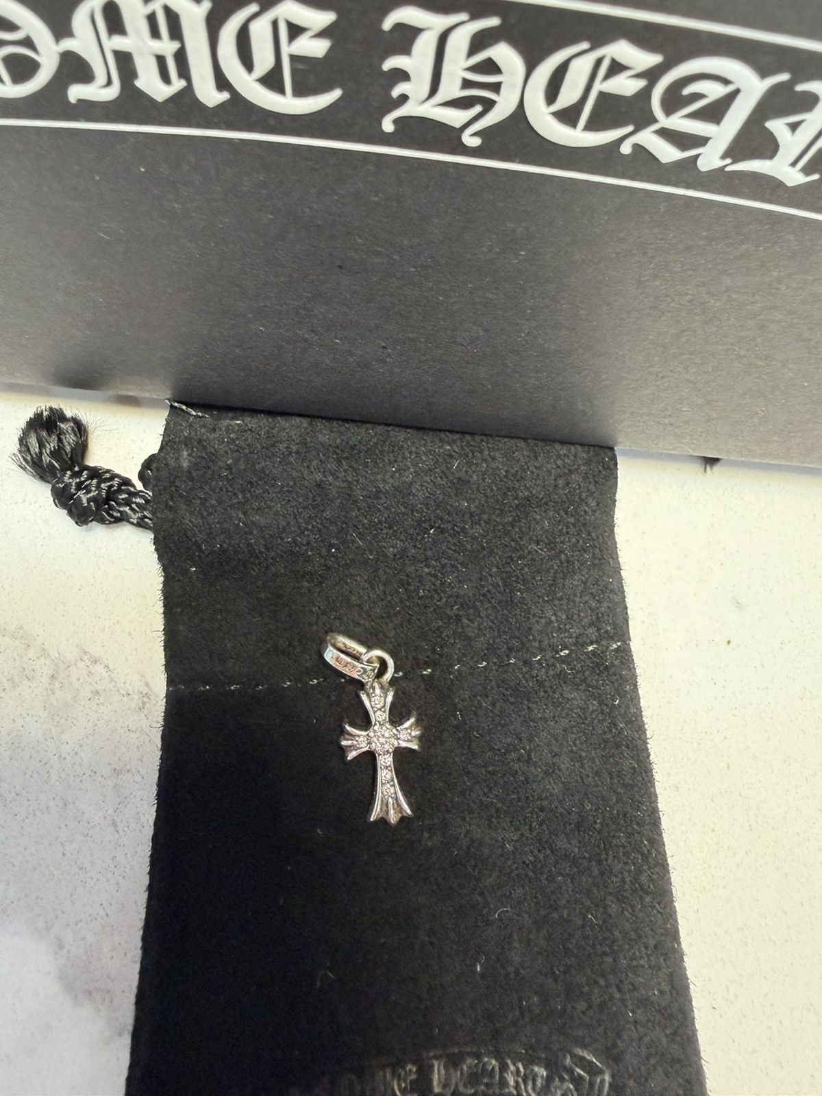 Chrome Hearts Baby Fat Cross Charm Silver with Pave Diamond Size ONE SIZE - 11 Thumbnail