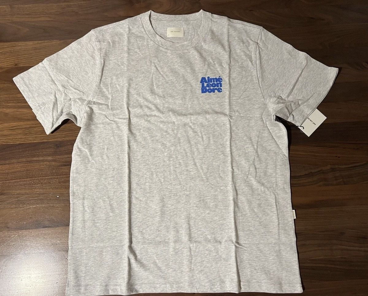 Aime Leon Dore Aime Leon Dore ALD Stacked Logo Short-Sleeve Tee Grey Sz XL Size US XL / EU 56 / 4 - 1 Thumbnail