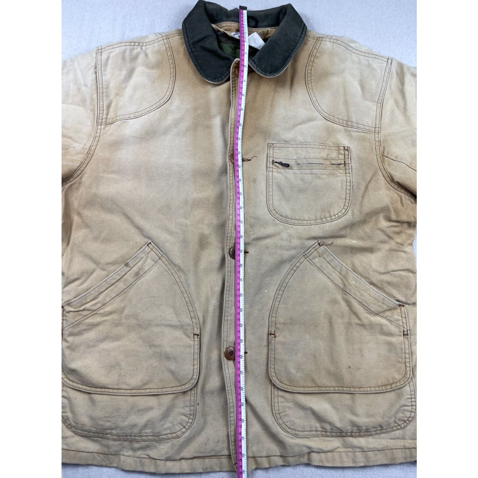 Vintage VINTAGE L.L.Bean Jacket Barn Field Chore Coat Mens XL Tan Corduroy Lined USA Brown Canvas Button User: USA Theme Size US XL / EU 56 / 4 - 7 Thumbnail