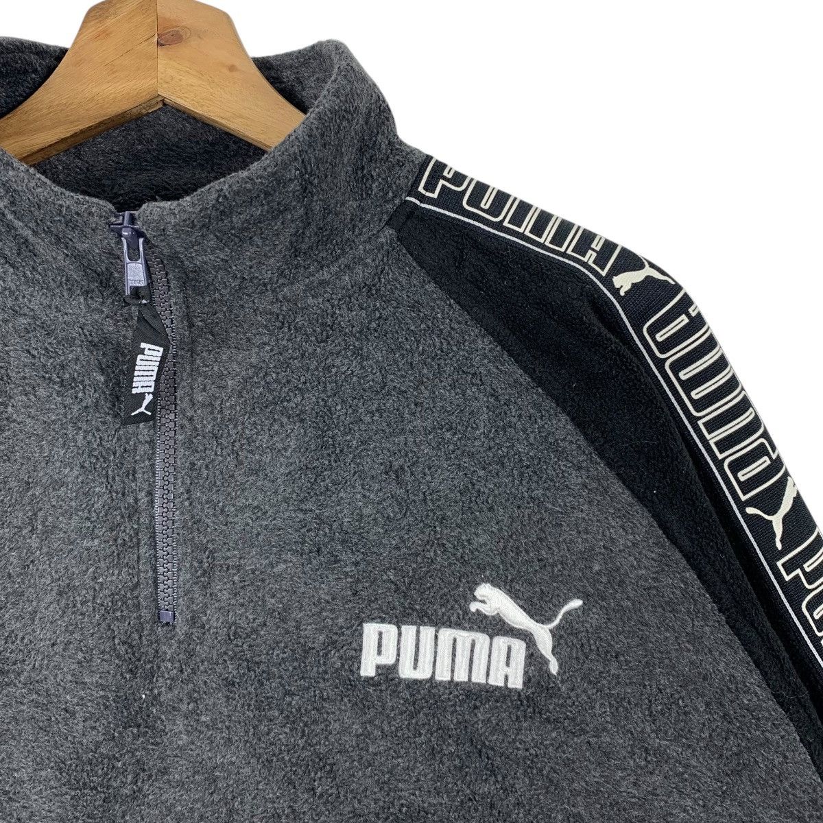 Puma × Vintage Vintage PUMA Sportswear Side Tape Half Ziper Pullover Jumper Size US L / EU 52-54 / 3 - 4 Thumbnail