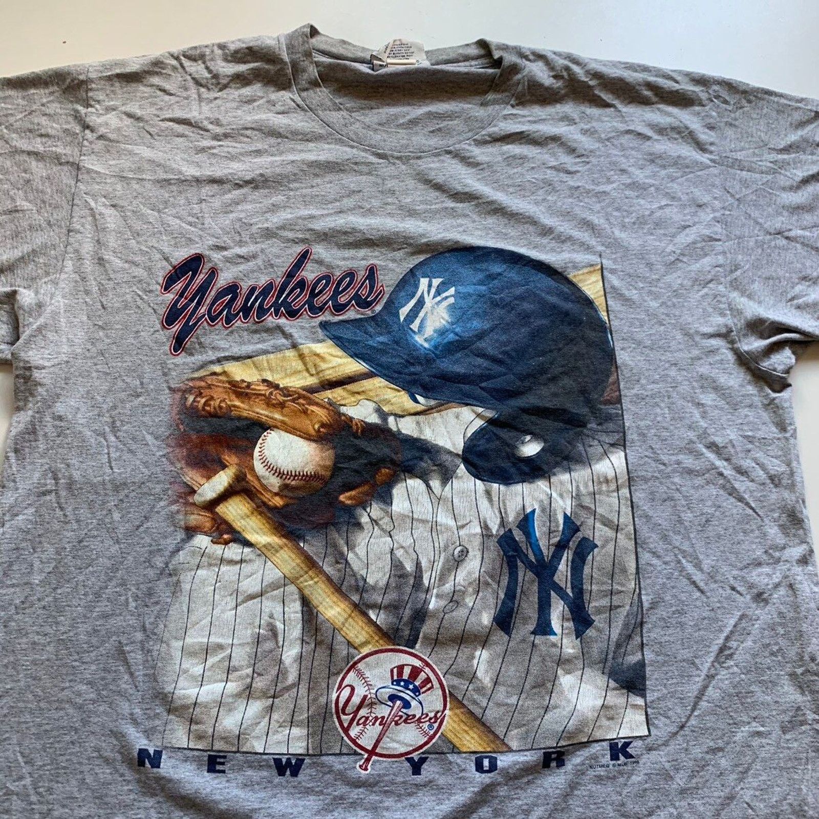 MLB × New York Yankees × Vintage Vintage 90s New York Yankees MLB T Shirt XL Lee Sport Rare Size US XXL / EU 58 / 5 - 2 Thumbnail