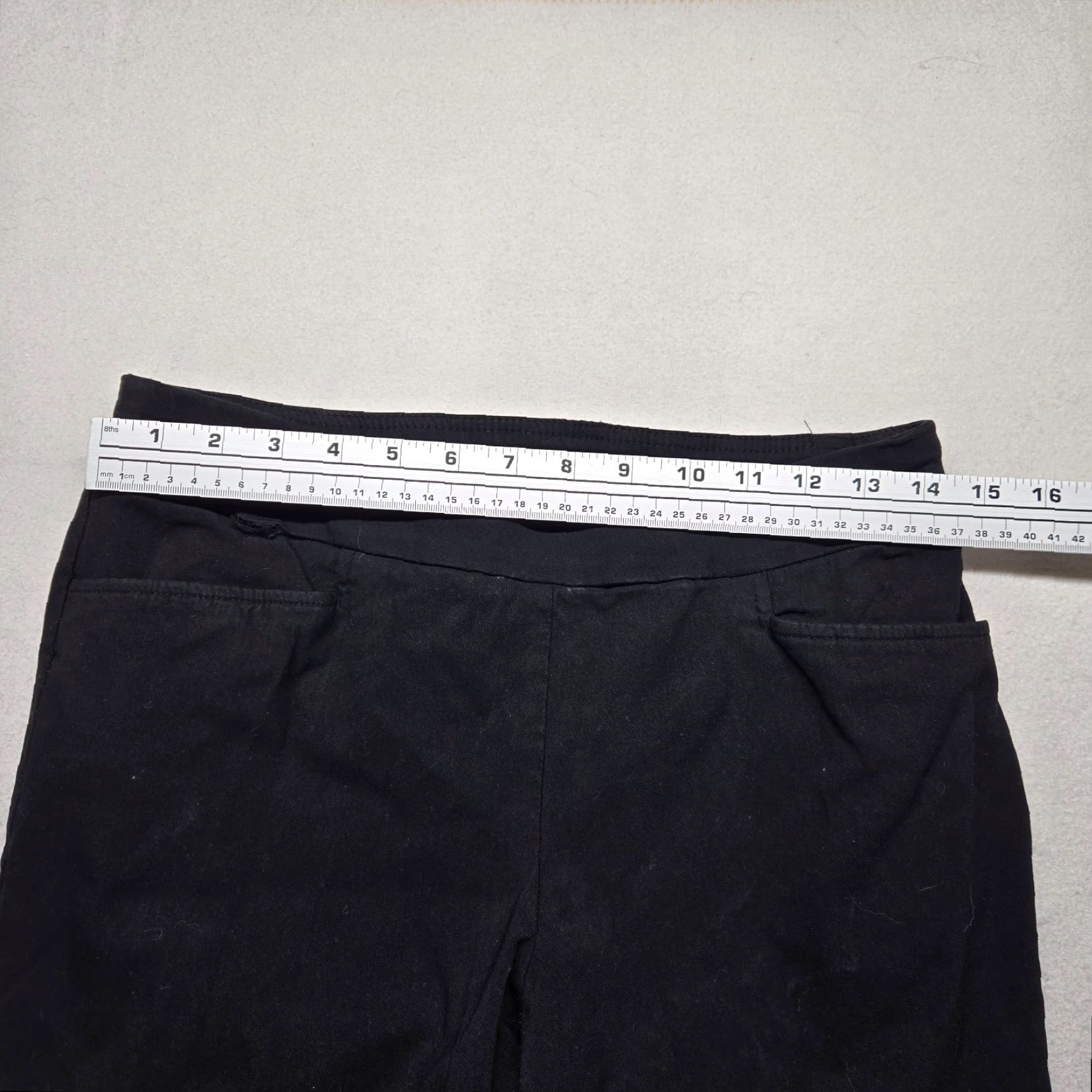 Vintage Time And Tru Pants Dress Pants Elastic Waist Black Adult Womens PM Petite Medium 30in Inseam 28in Womens Pants Size 32" / US 10 / IT 46 - 4 Thumbnail
