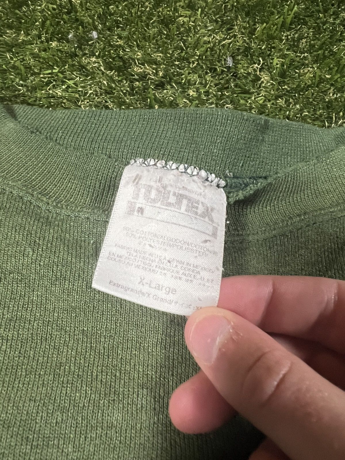 Habitat Vintage 90s Forest Green Faded Wolf Nature Boxy Crewneck Size US XL / EU 56 / 4 - 4 Thumbnail