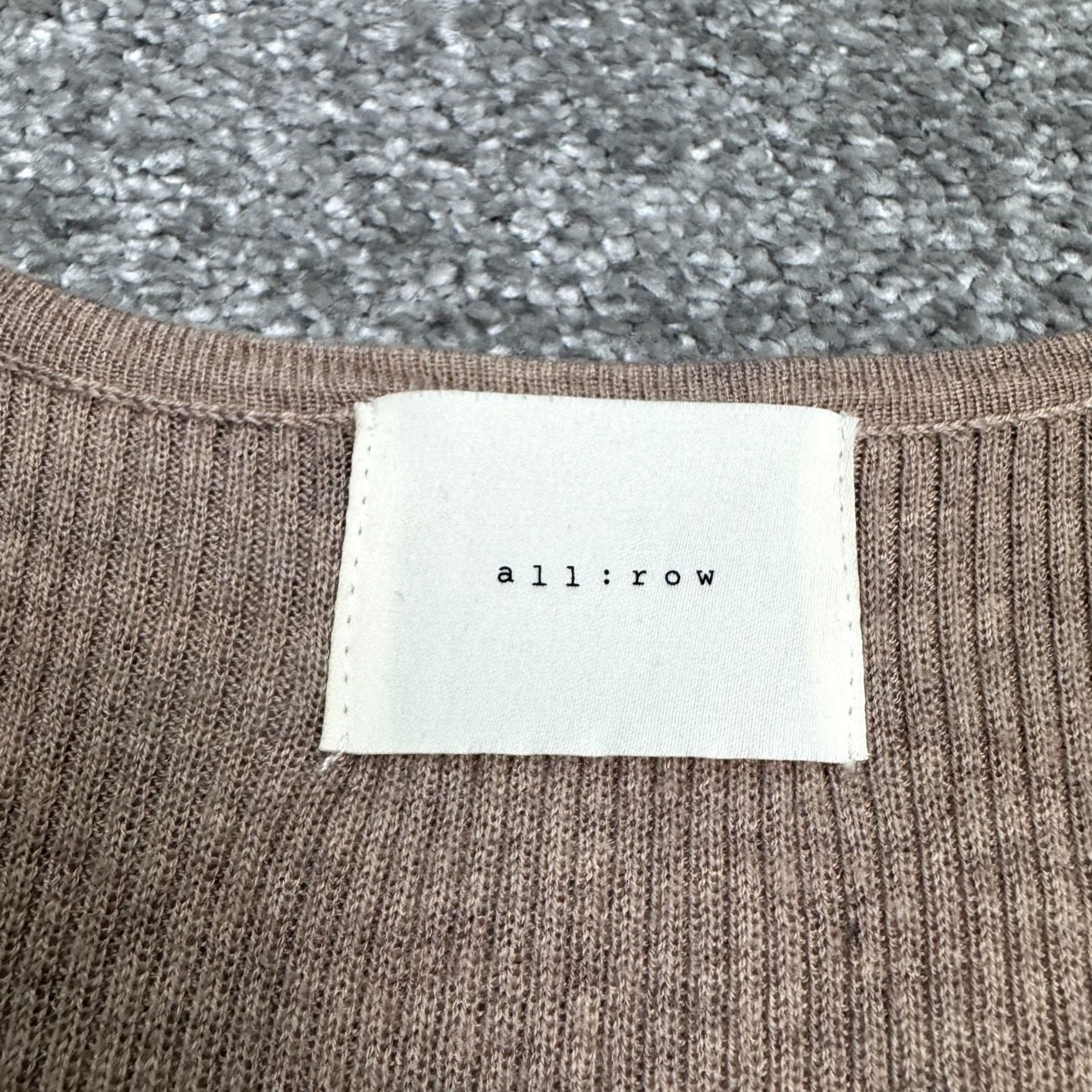 Vintage AllRow Knitted Henley Midi Sweater Dress Womens XS Taupe Brown Long Sleeve Wool Blend Size XS / US 0-2 / IT 36-38 - 6 Thumbnail