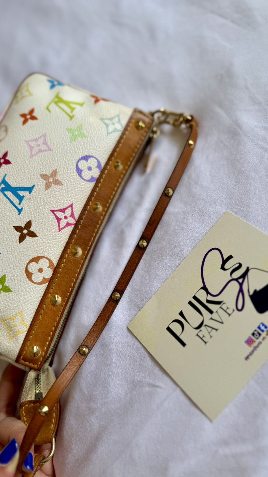 Louis Vuitton × Takashi Murakami Louis Vuitton Takashi Murakami White Multicolor Pochette Bag Size ONE SIZE - 17 Thumbnail