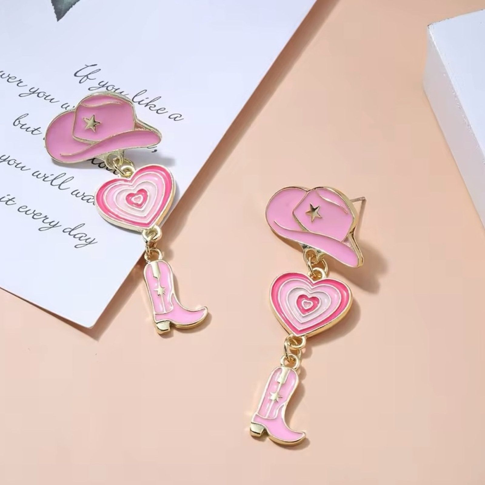 Other New Cowgirl Pink Earrings Size ONE SIZE - 1 Thumbnail
