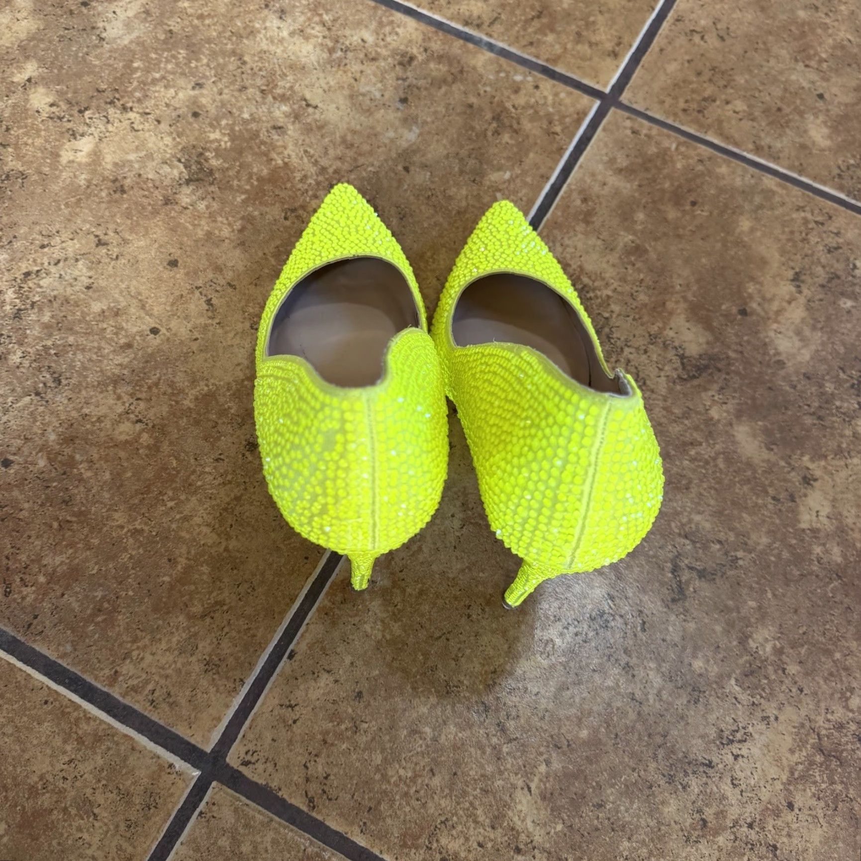 Steve Madden Steve Madden Daisie Pumps Women's 9.5M Yellow Cintron Rhinestone Stiletto Pump Size US 10 / IT 40 - 7 Thumbnail