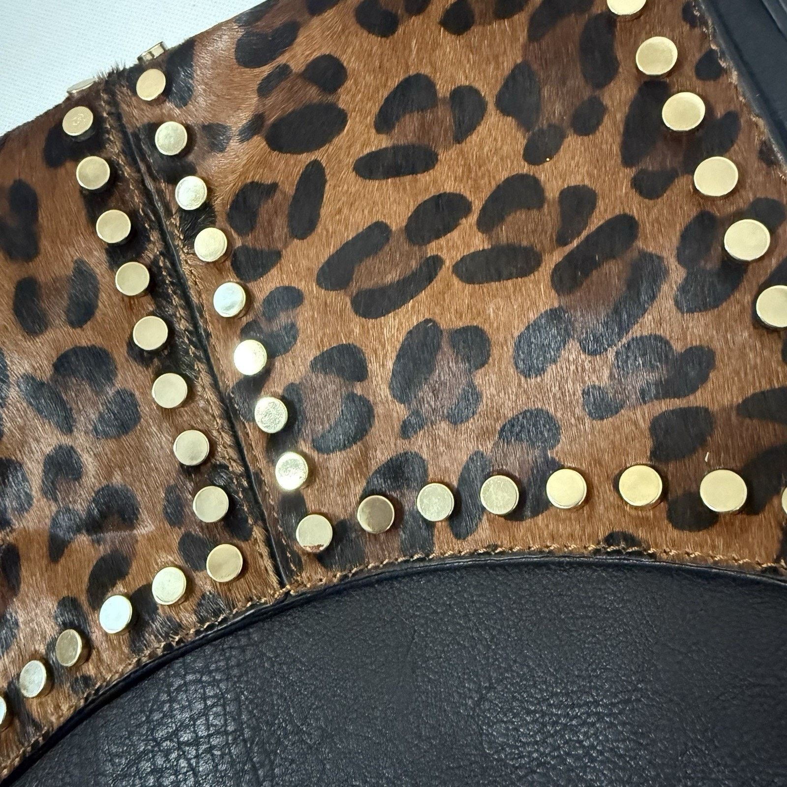Other Cow Hair On Crossbody Purse Studded Biker Westerncore Size ONE SIZE - 4 Thumbnail