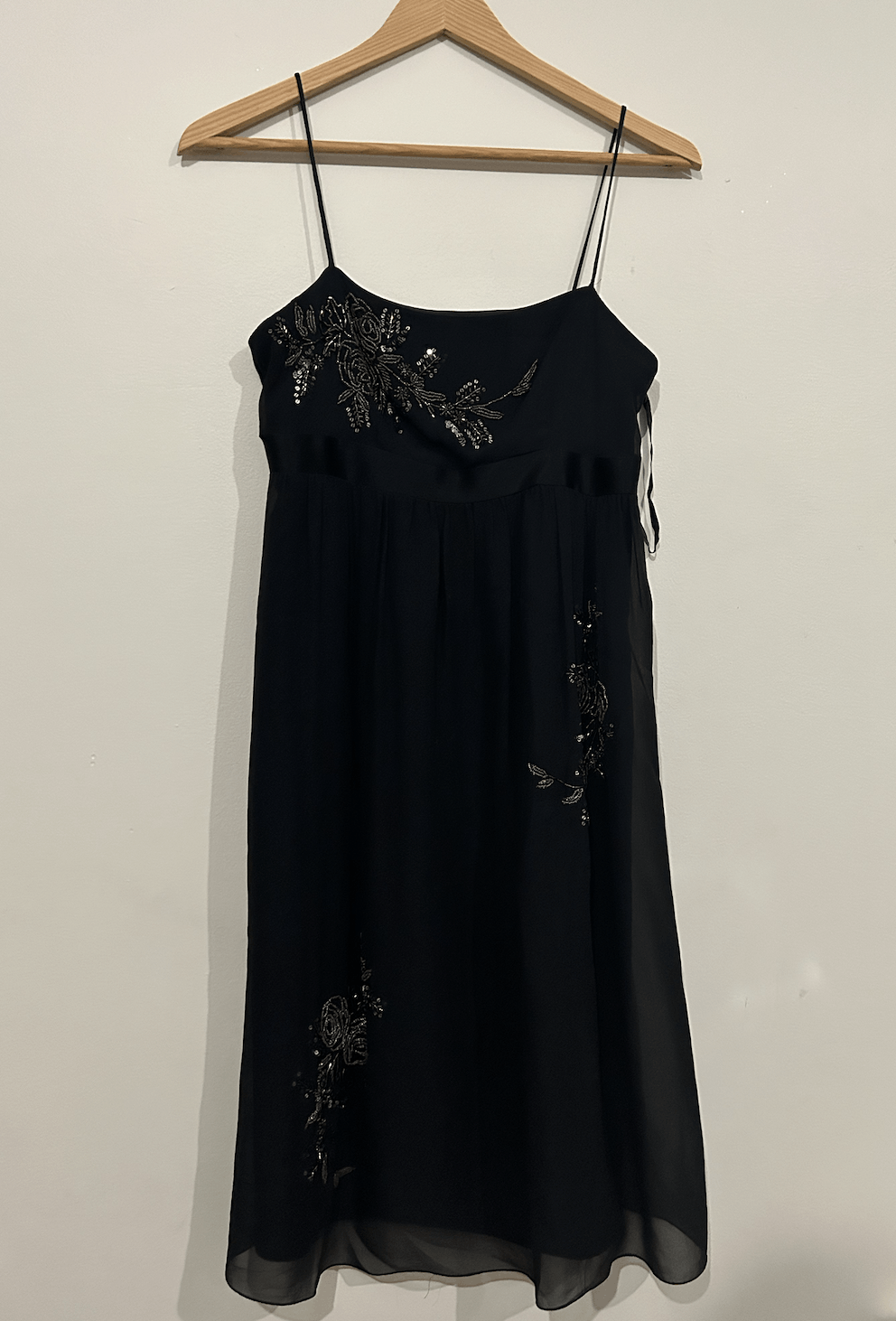 image of Vintage Cynthia Rowley Empire Dress in Black, Women's (Size Small)